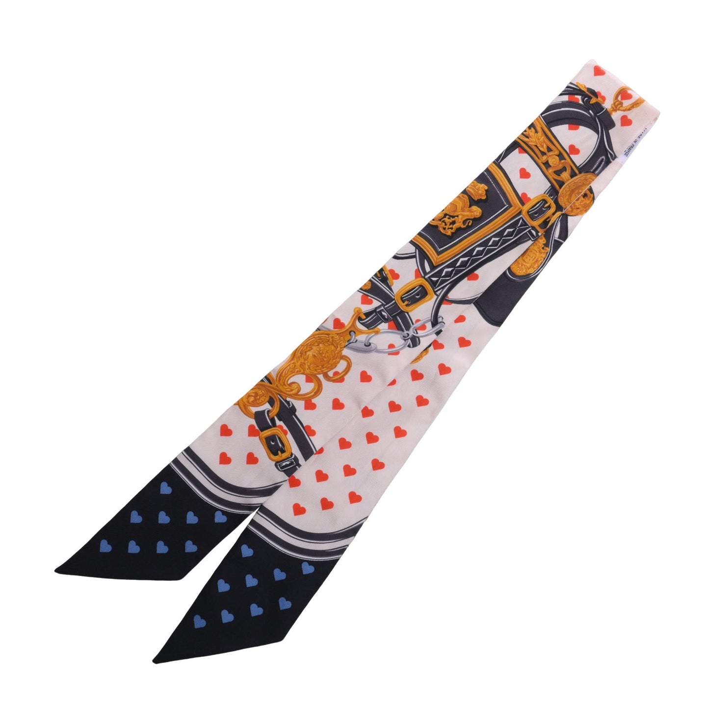 HERMES ツイリー 式典用馬勒 シルク 黒