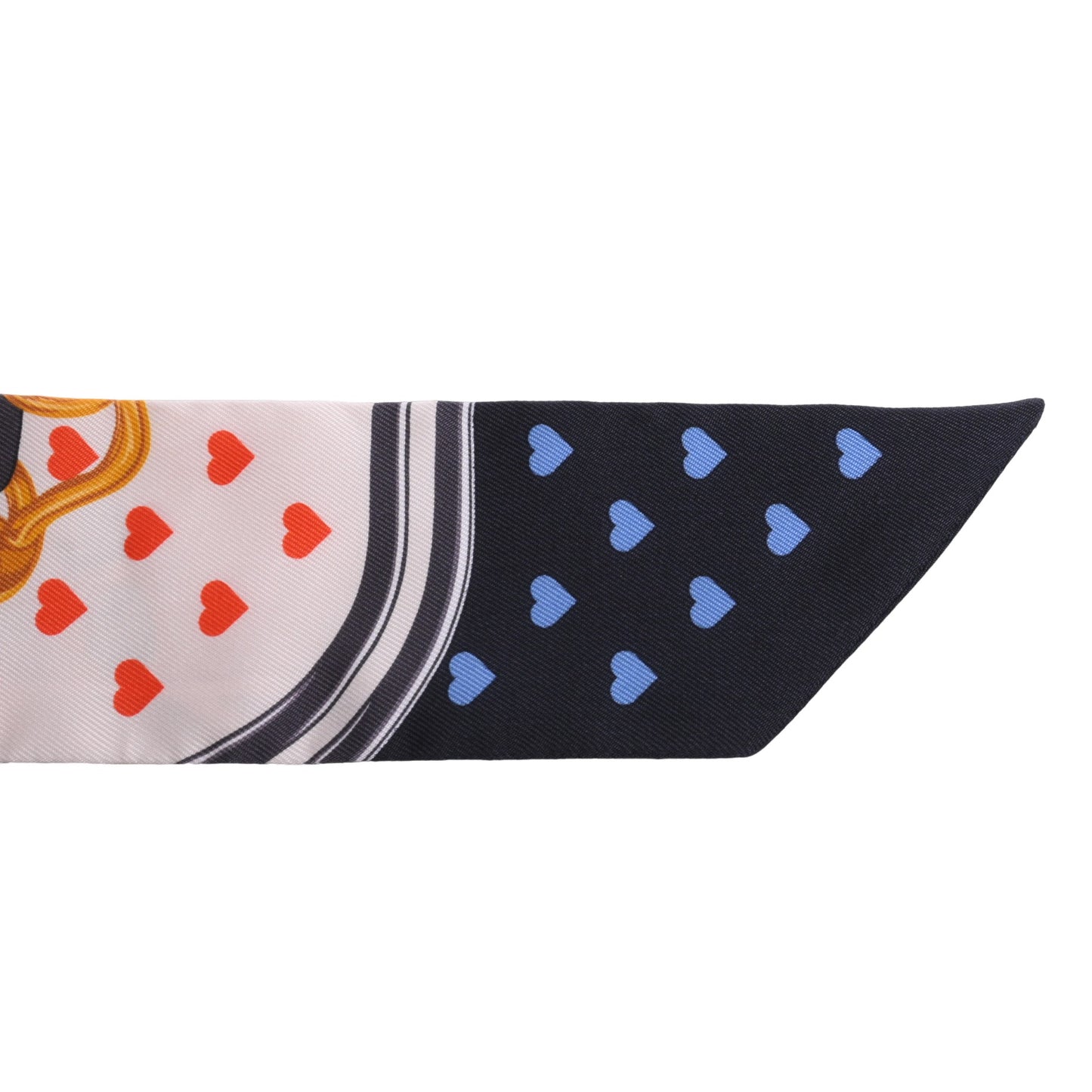 HERMES ツイリー 式典用馬勒 シルク 黒