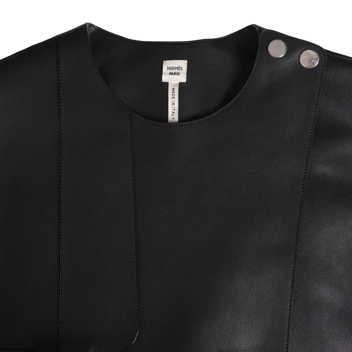 HERMES ロングジレ ゴート 黒 34
