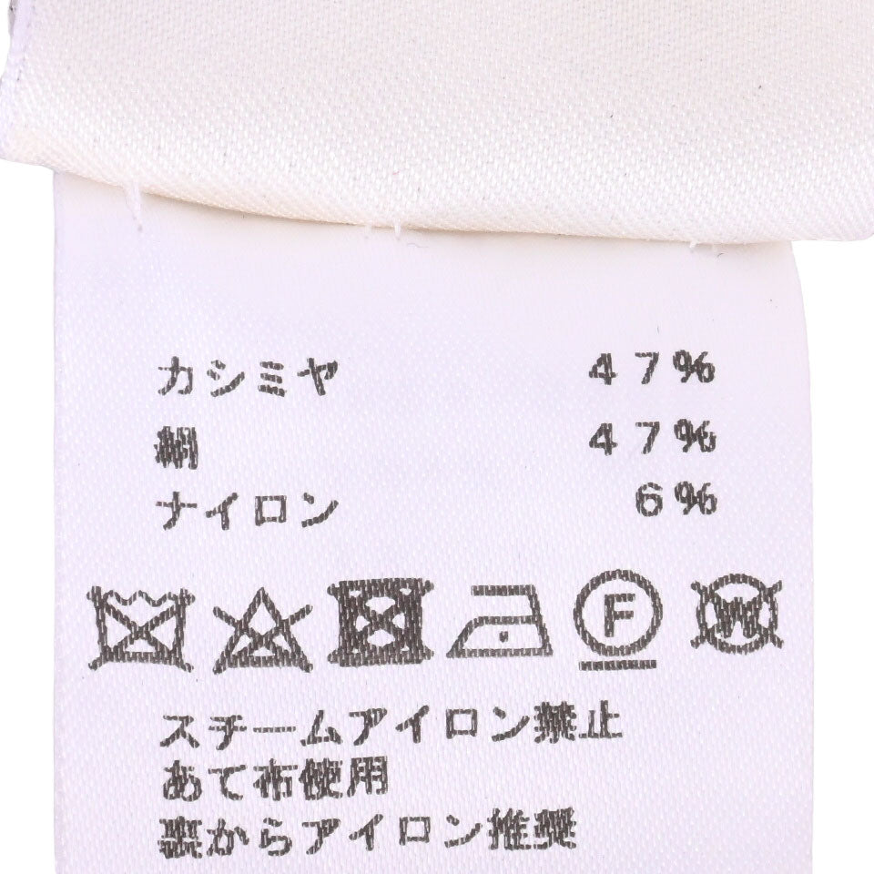 HERMES ニットワンピース 式典用馬勒 カシミヤ 黒 白 34