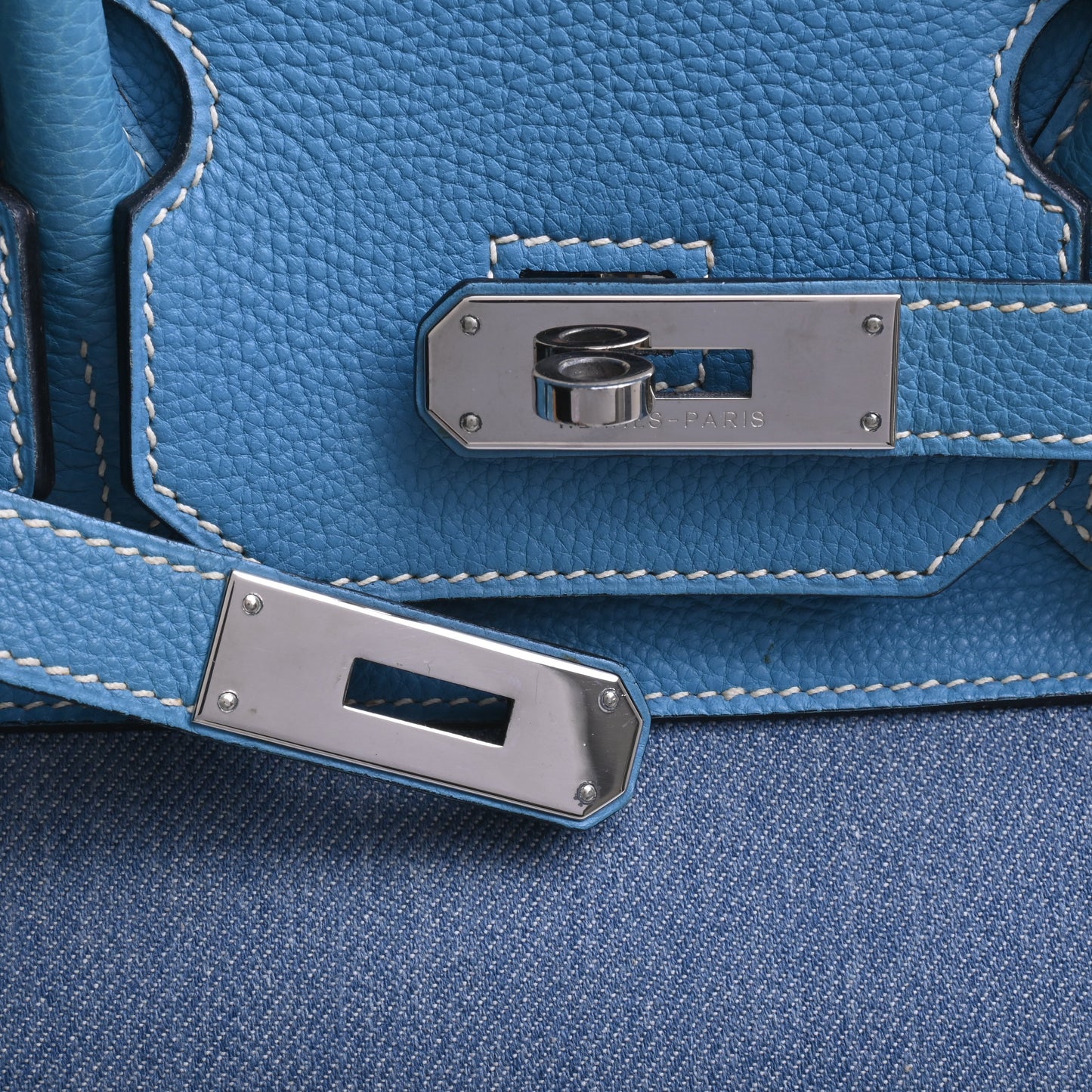 HERMES バーキン35 トゴ デニム ブルージーン SS □D刻印