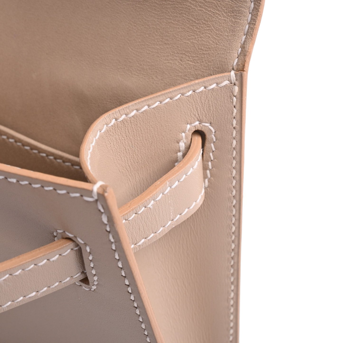 HERMES ケリークラッチ ボックスカーフ ベージュ GP □D刻印