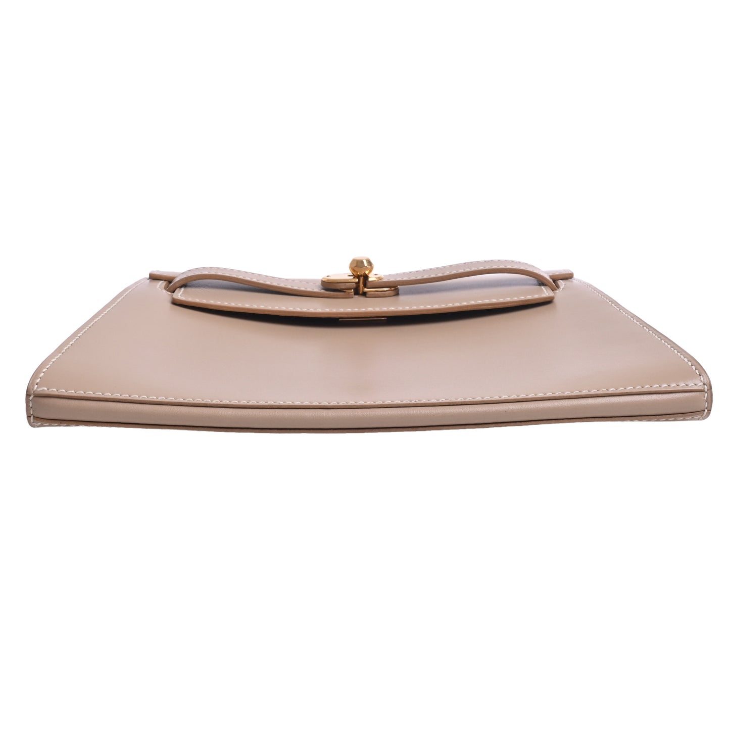 HERMES ケリークラッチ ボックスカーフ ベージュ GP □D刻印