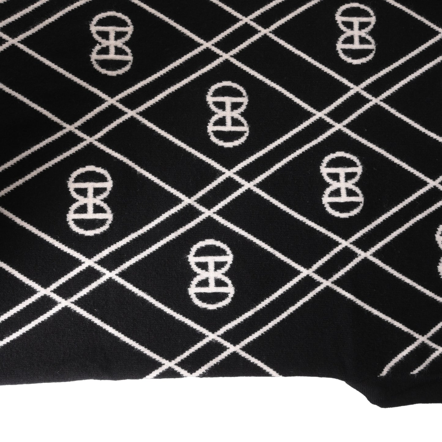 HERMES ニットワンピース カシミヤ 黒 38