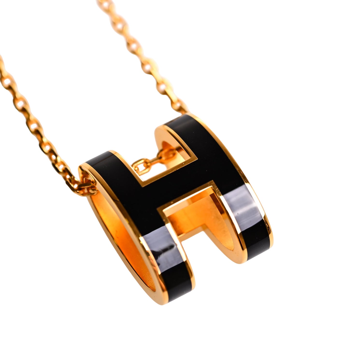 HERMES ポップアッシュ ネックレス 黒 GP