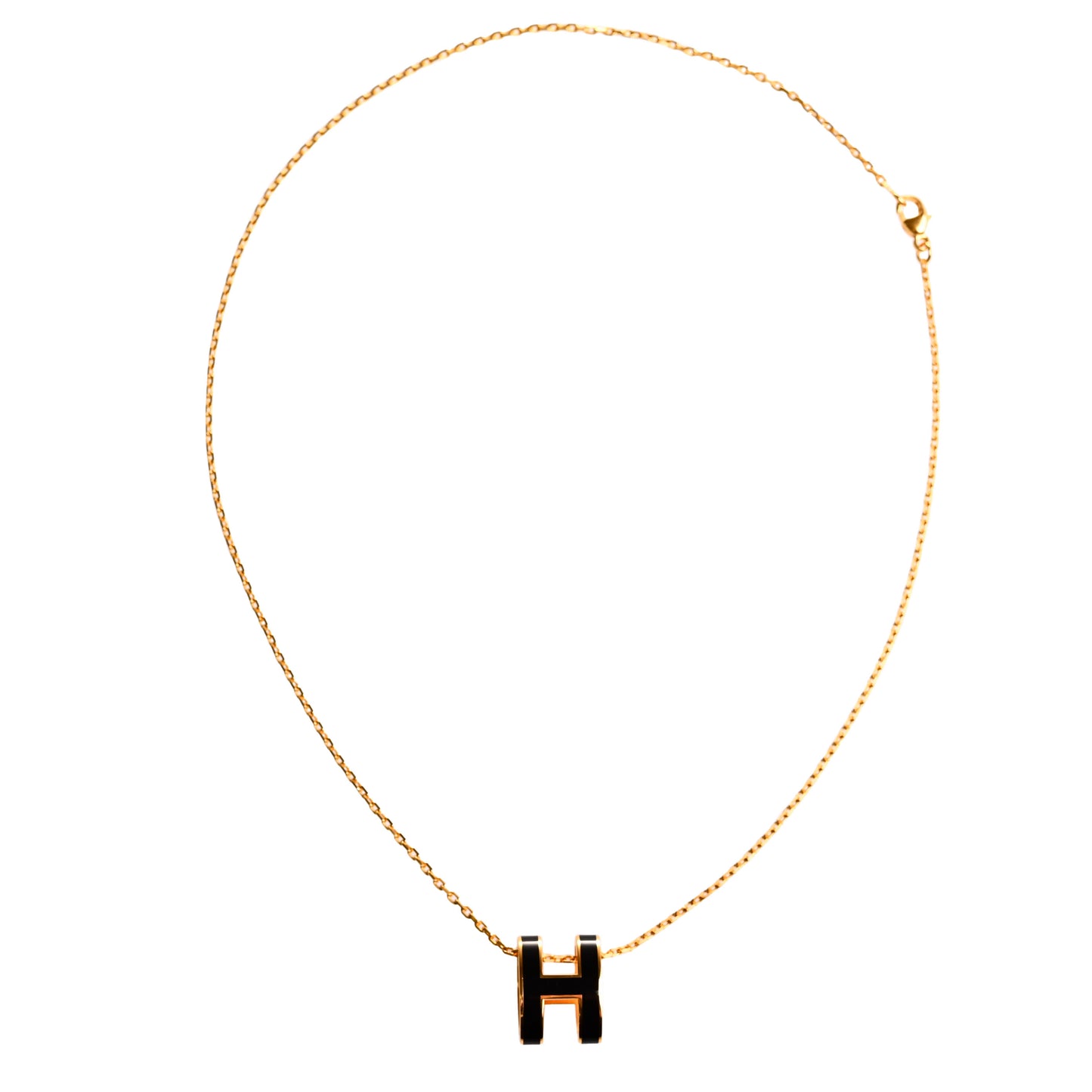 HERMES ポップアッシュ ネックレス 黒 GP