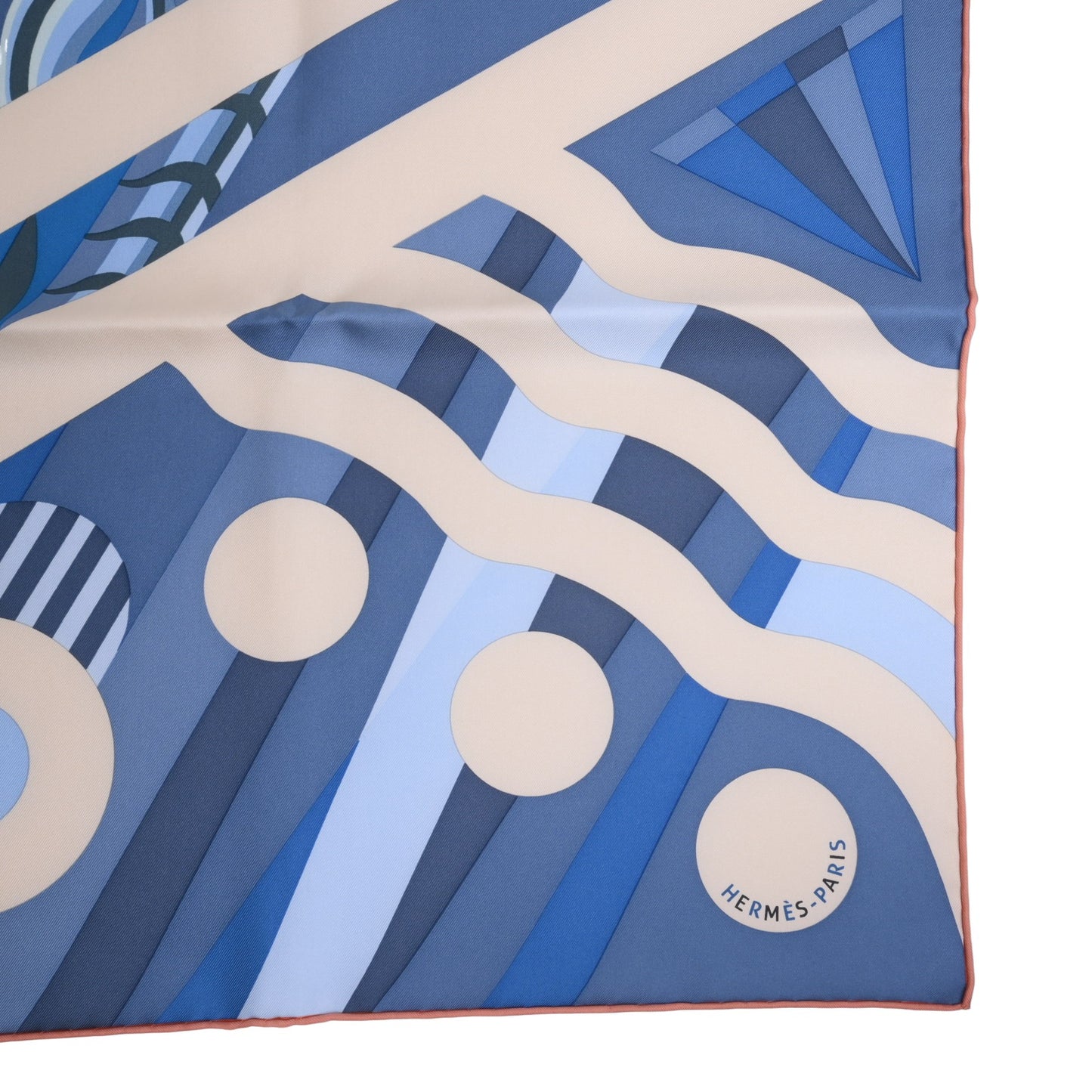 HERMES カレ90 ジュリアの夢 シルク ブルー