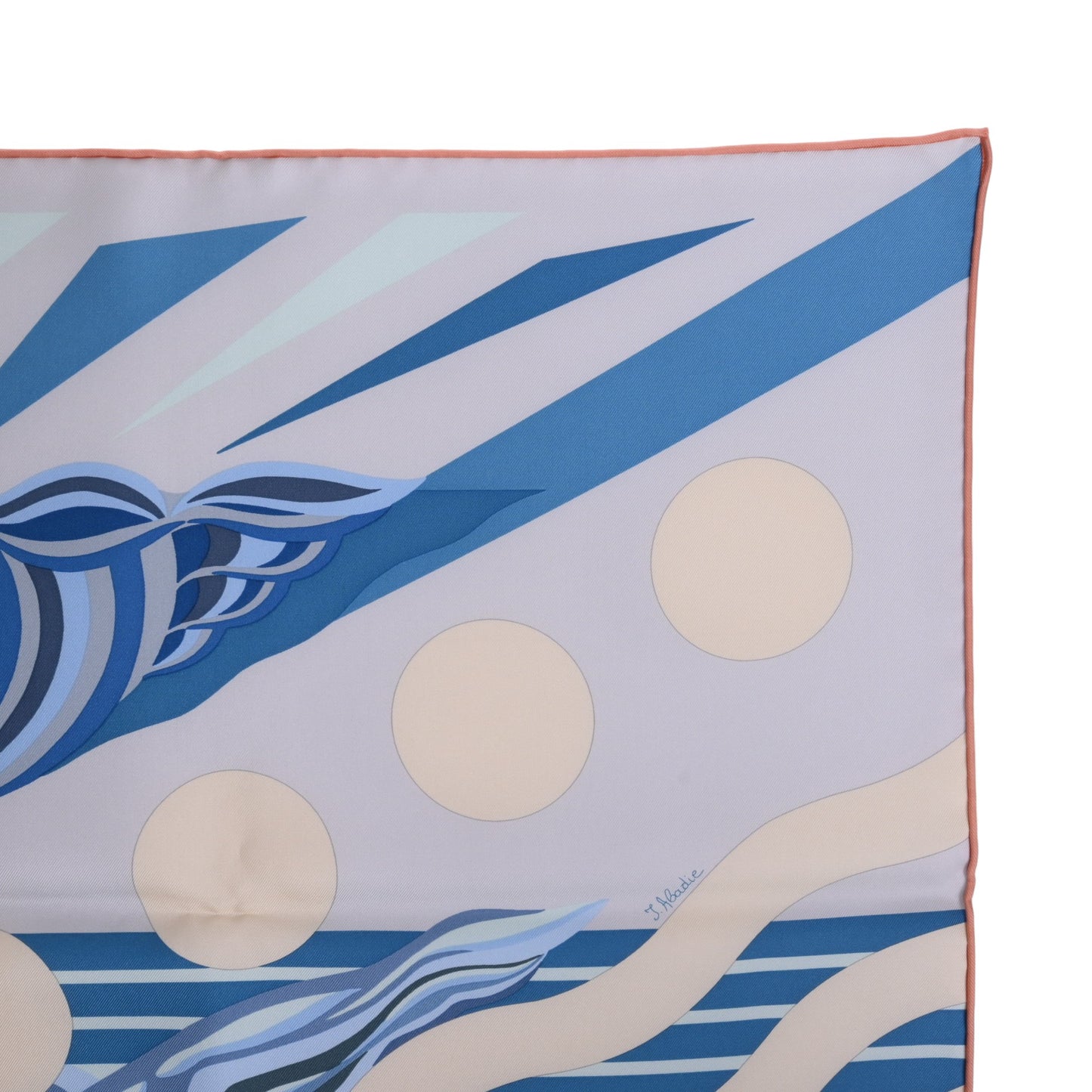 HERMES カレ90 ジュリアの夢 シルク ブルー