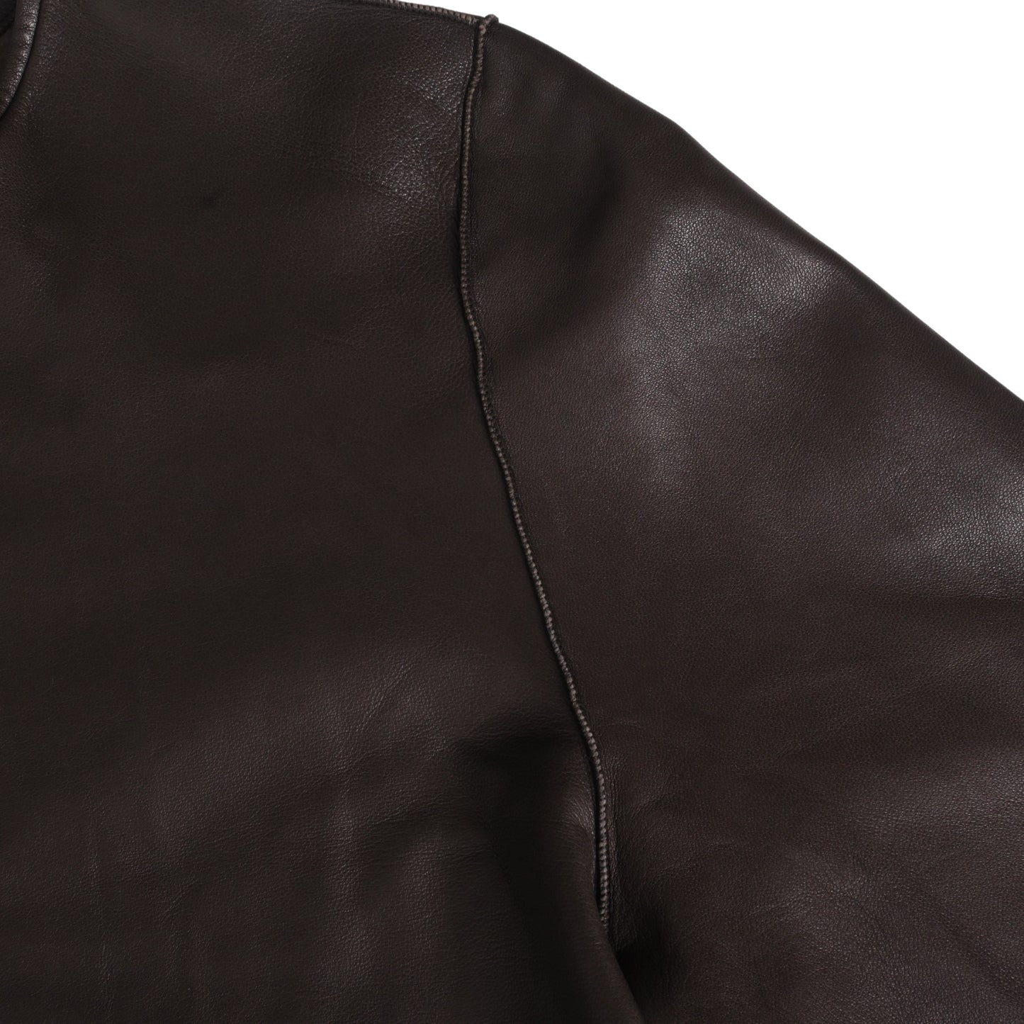HERMES レザーカットソー ブラウン 42