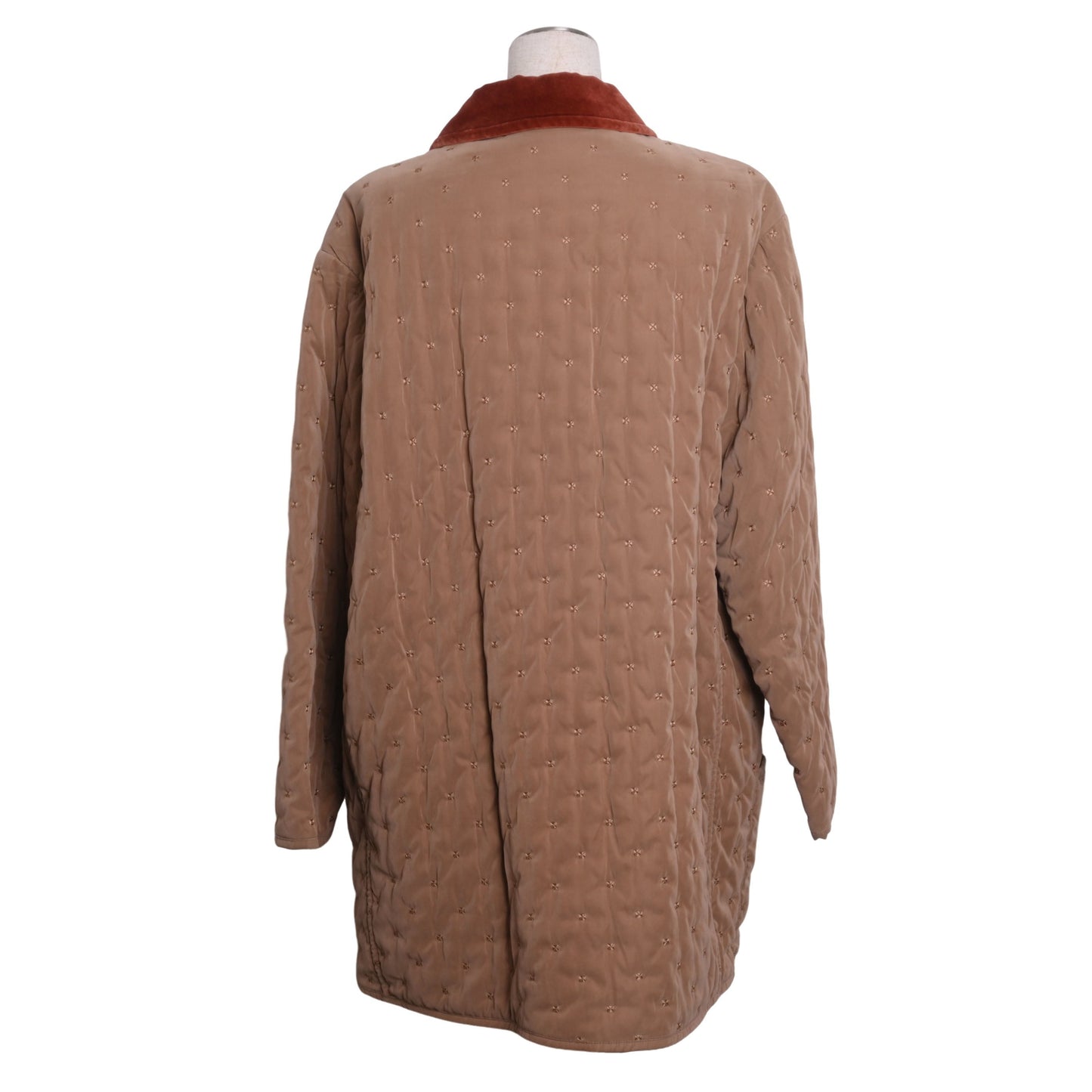 Hooded coat, cotton, beige, 42