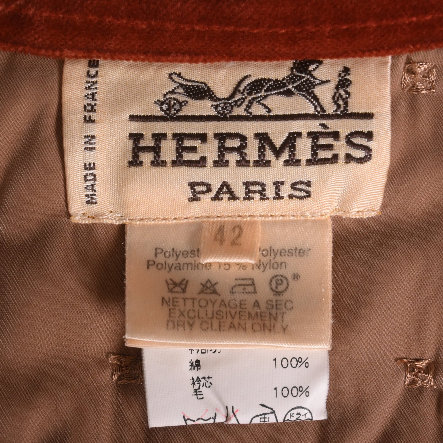Hooded coat, cotton, beige, 42