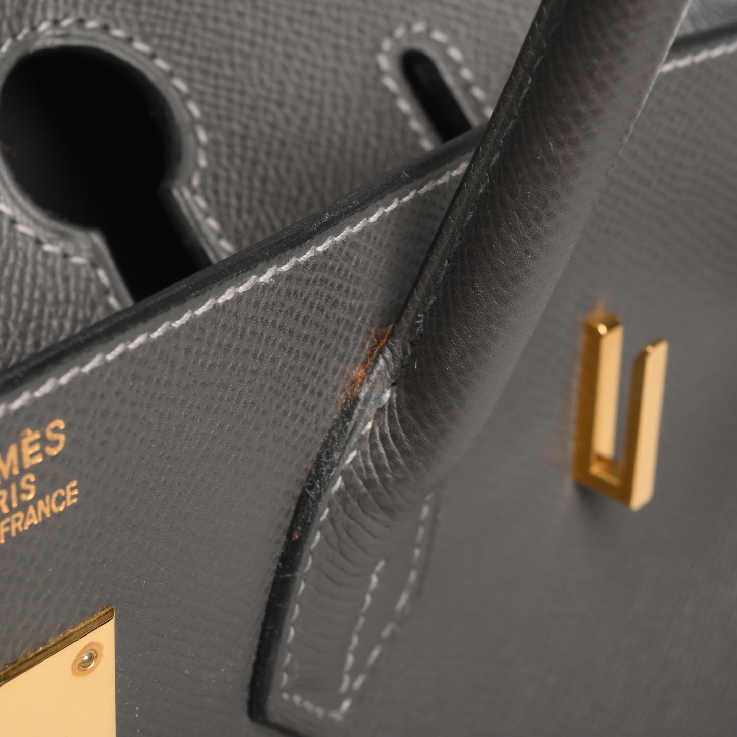 HERMES バーキン35 ヴォーエプソン グラファイト GP □J刻印