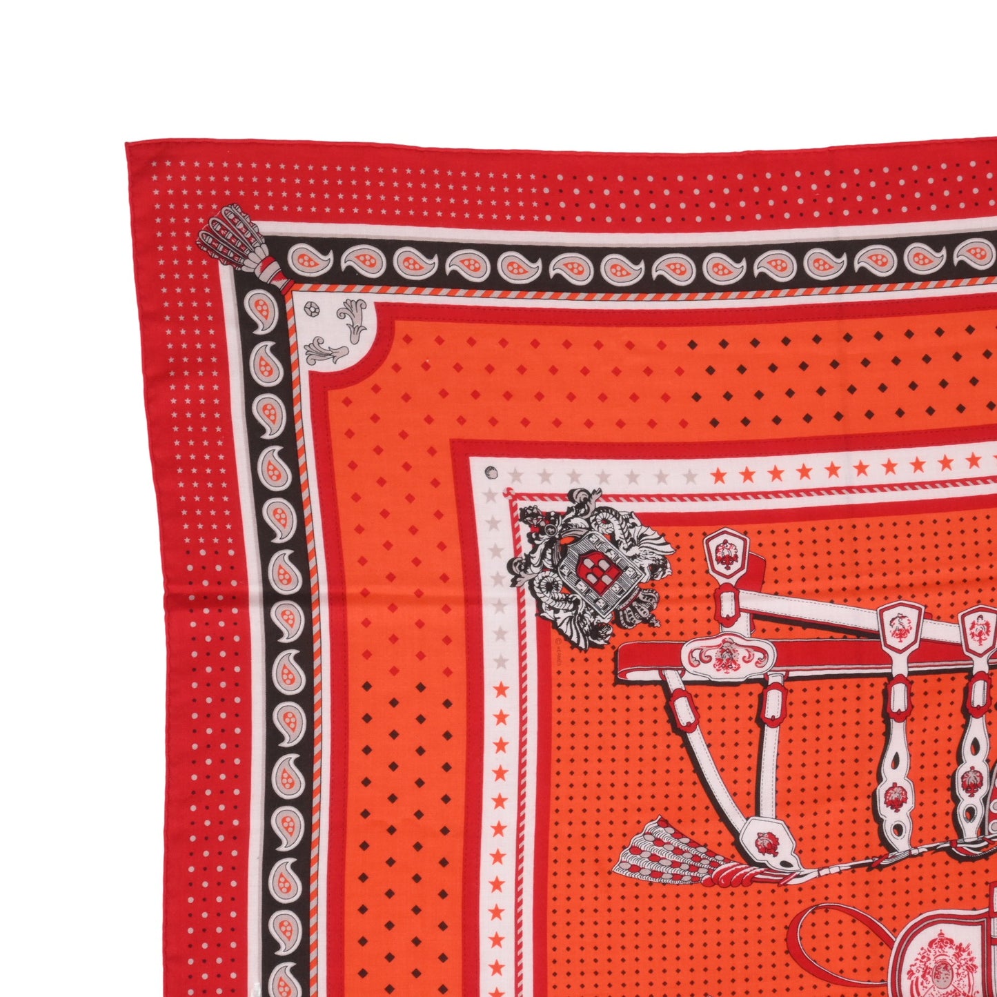 HERMES カレジェアン 宮廷の馬具 カシミヤ 赤