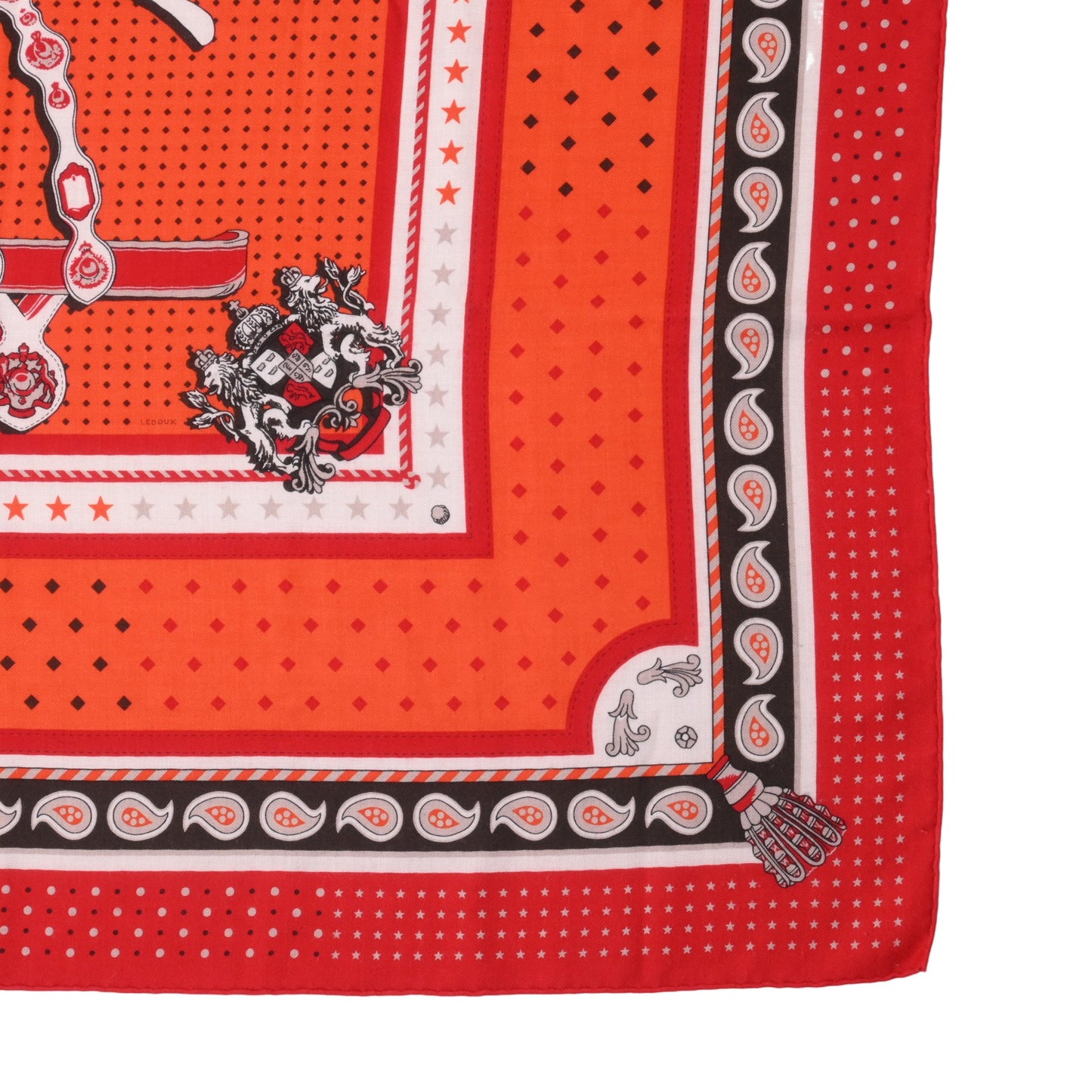 HERMES カレジェアン 宮廷の馬具 カシミヤ 赤