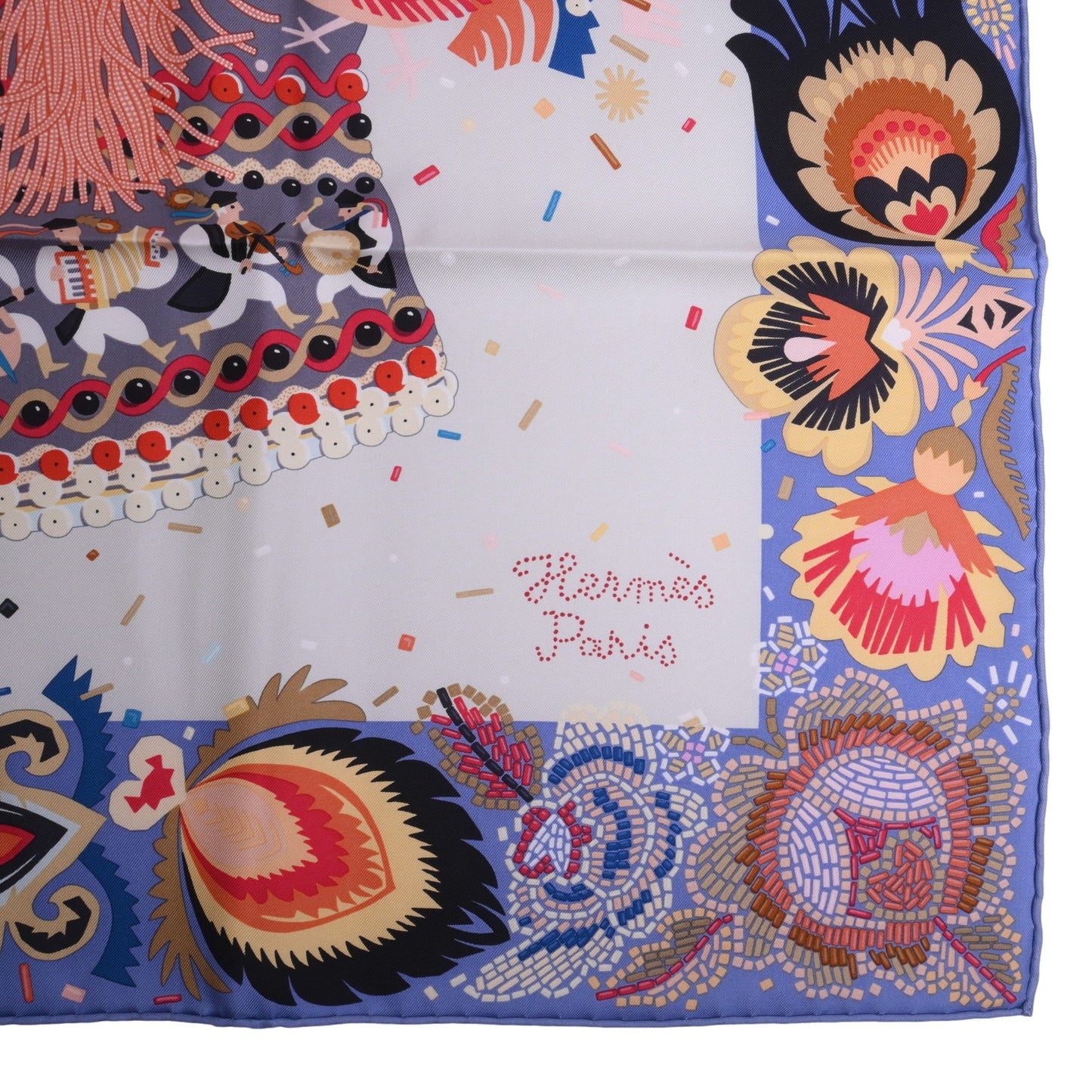 HERMES カレ90 コスチャーム・ドゥ・フェット シルク マルチカラー