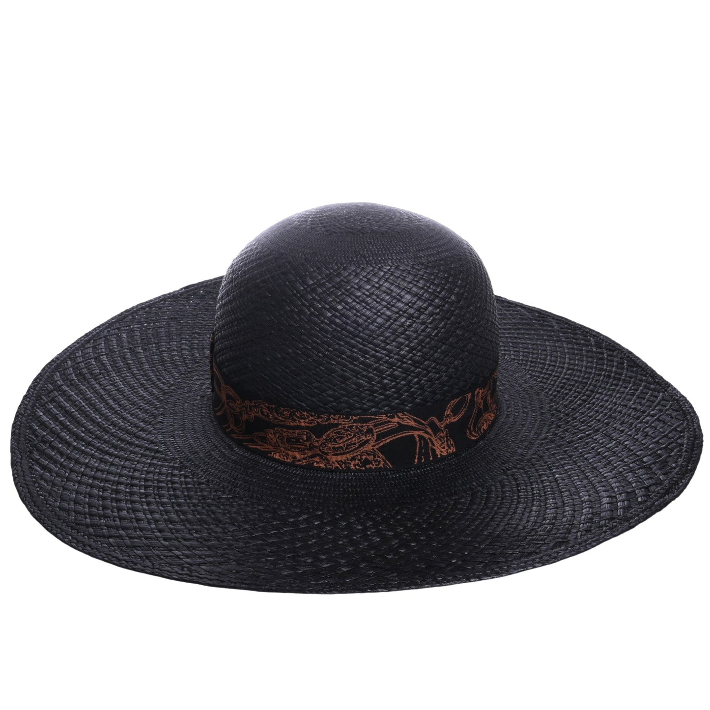Straw hat, ceremony bridle, straw, black, 59
