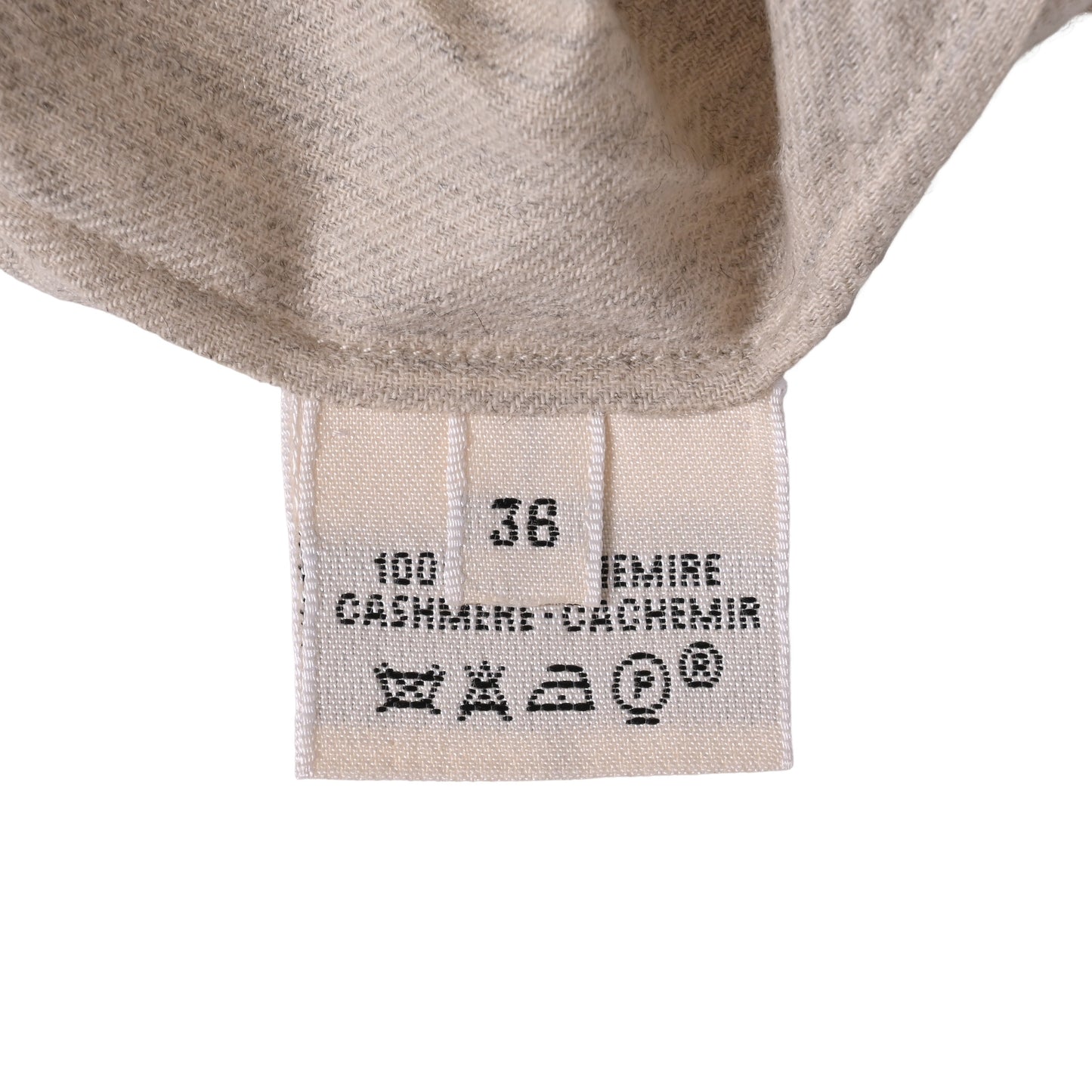 HERMES ヴァルーズシャツ カシミヤ アイボリー 36