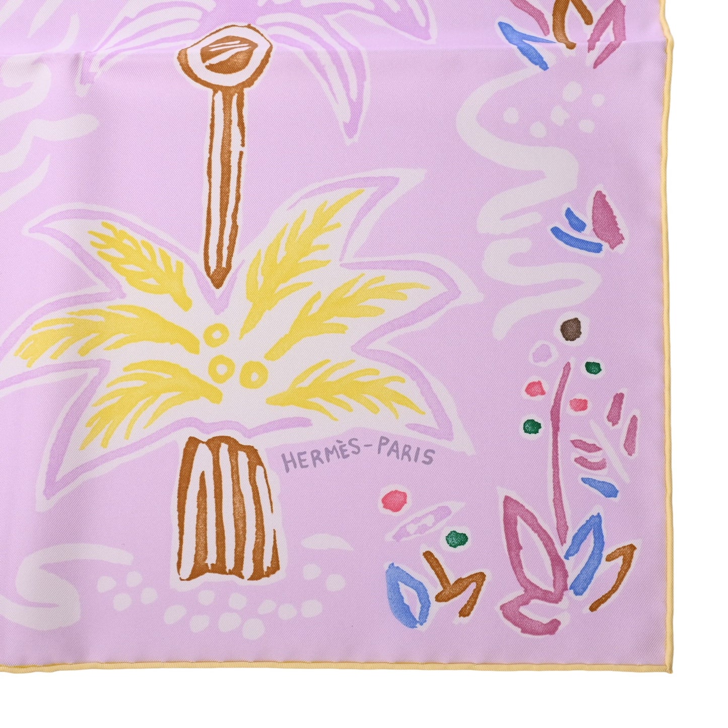 HERMES カレ90 春の島 シルク ピンク