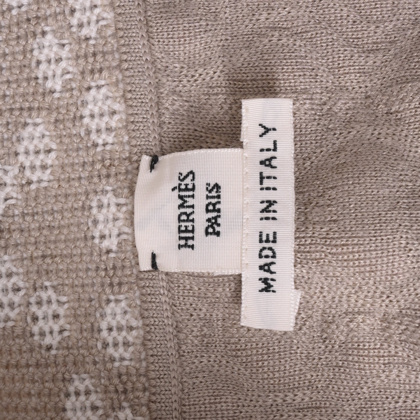 HERMES ニットスカート カシミヤ混 グレー 34
