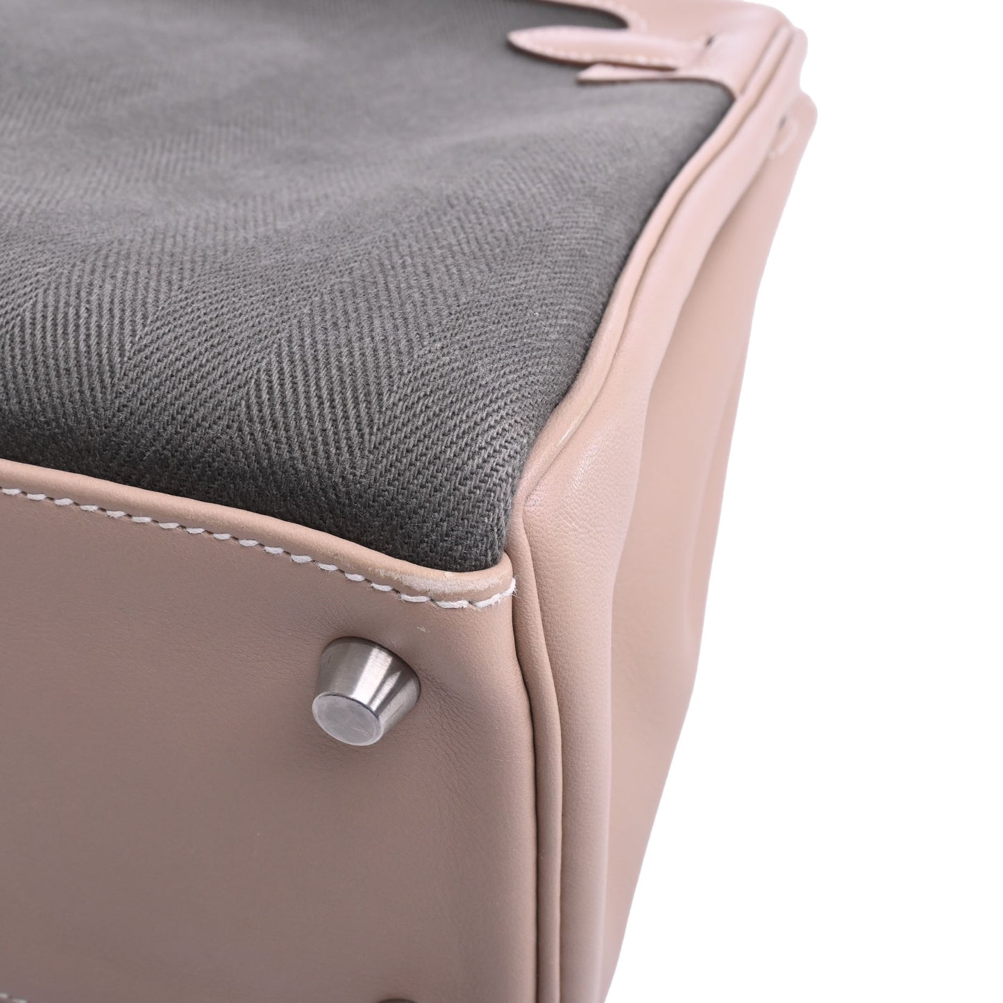 HERMES ケリーアマゾン32 トワル ヴォ―スイフト アルジル カーキ マットシルバー金具 □P刻印