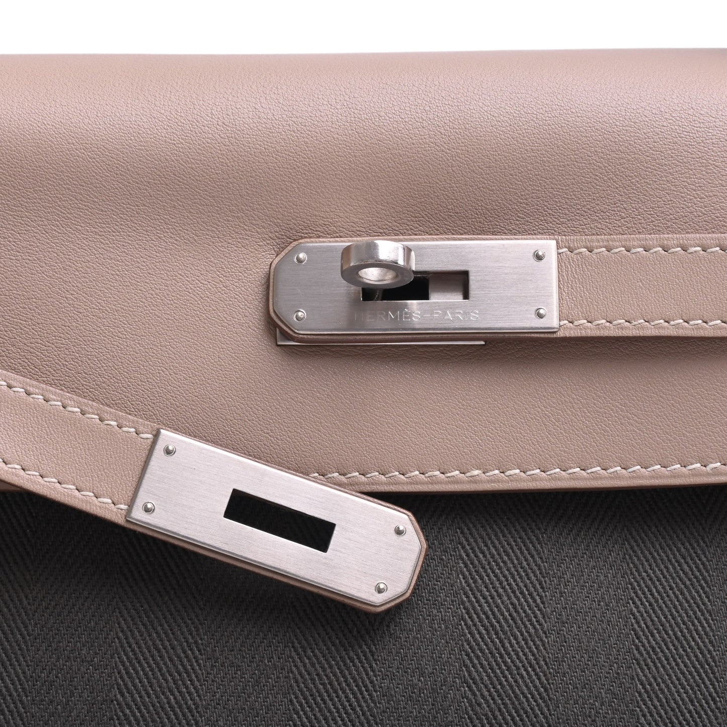 HERMES ケリーアマゾン32 トワル ヴォ―スイフト アルジル カーキ マットシルバー金具 □P刻印