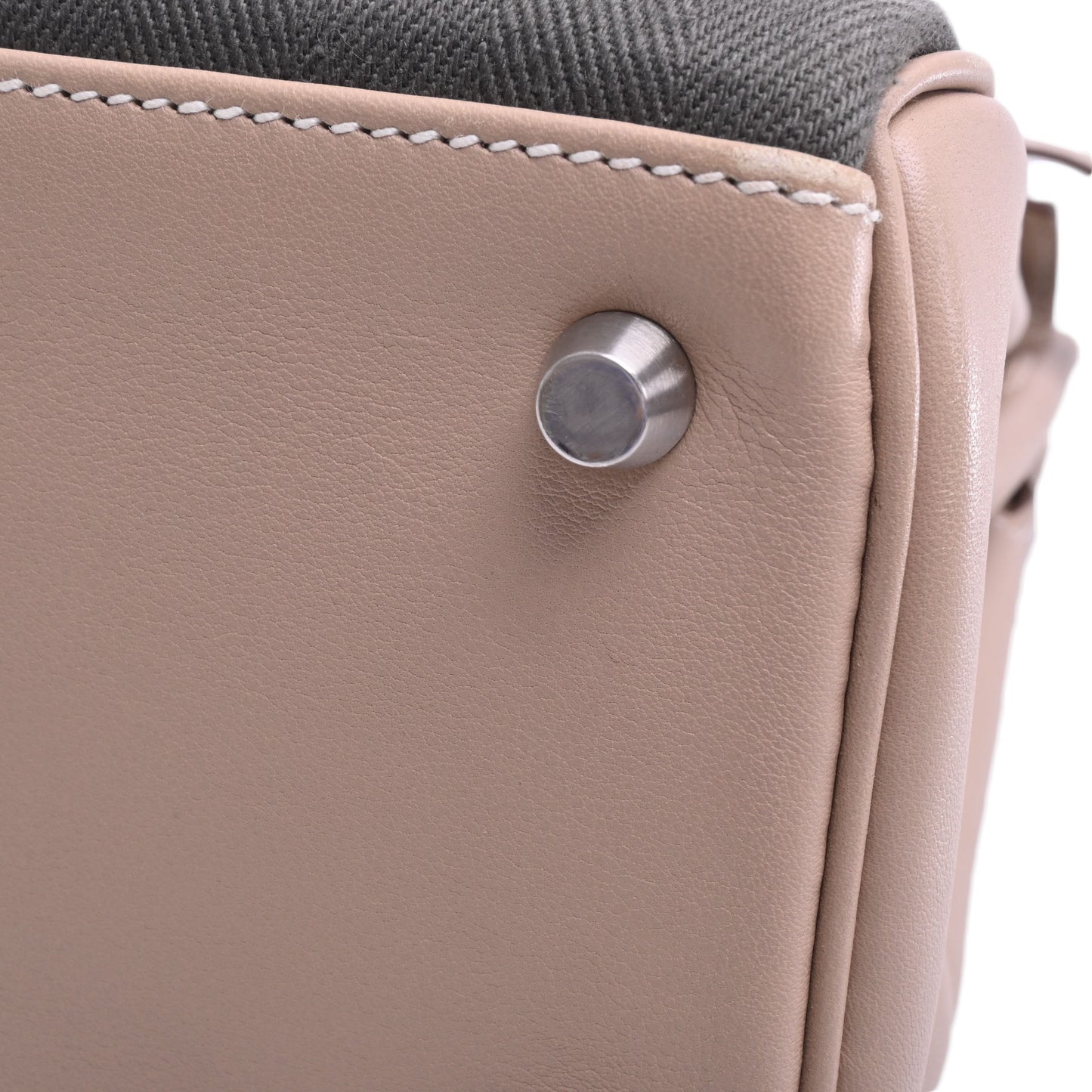 HERMES ケリーアマゾン32 トワル ヴォ―スイフト アルジル カーキ マットシルバー金具 □P刻印