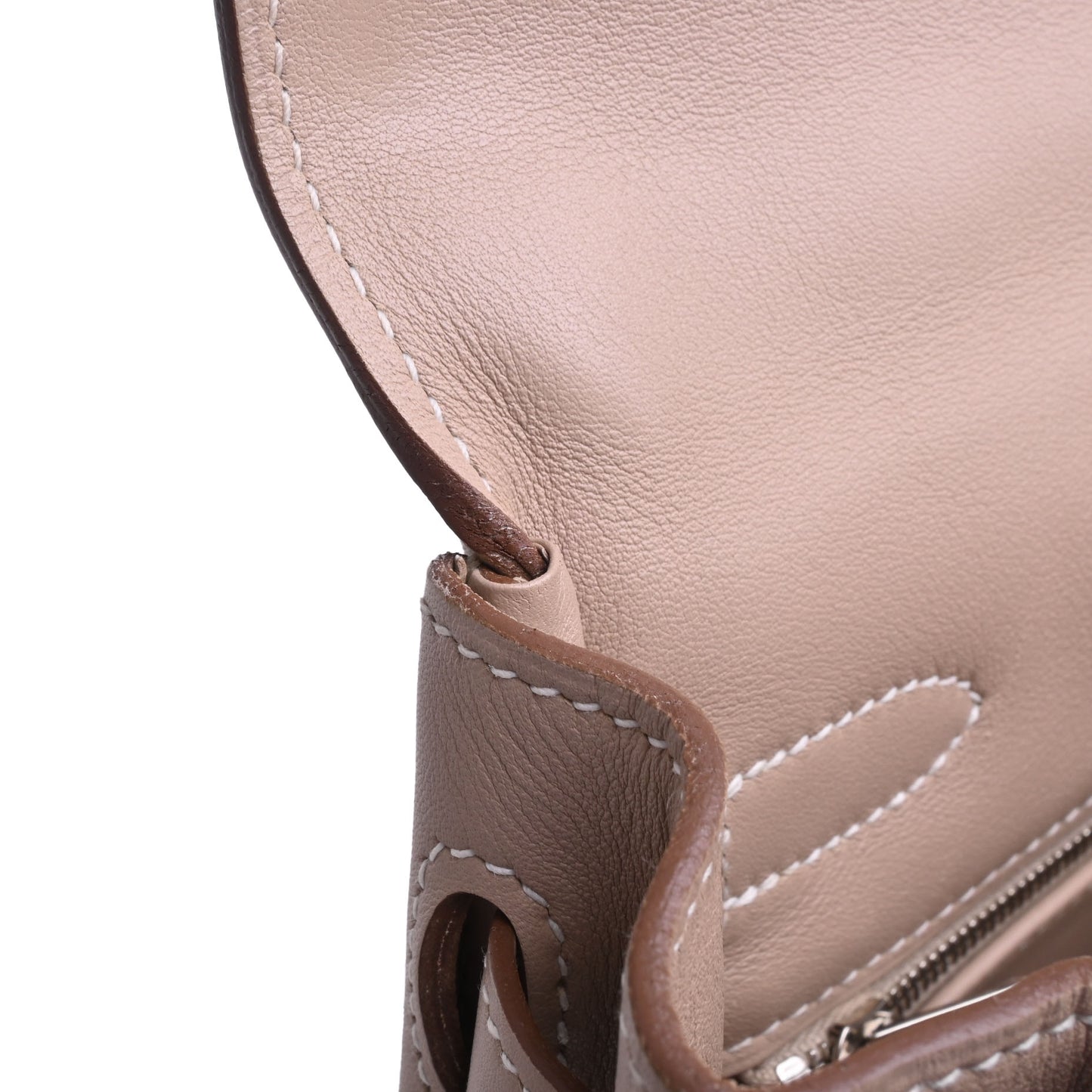 HERMES ケリーアマゾン32 トワル ヴォ―スイフト アルジル カーキ マットシルバー金具 □P刻印