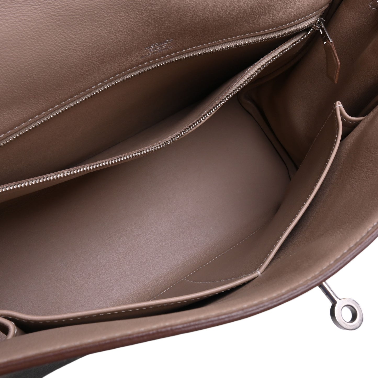 HERMES ケリーアマゾン32 トワル ヴォ―スイフト アルジル カーキ マットシルバー金具 □P刻印