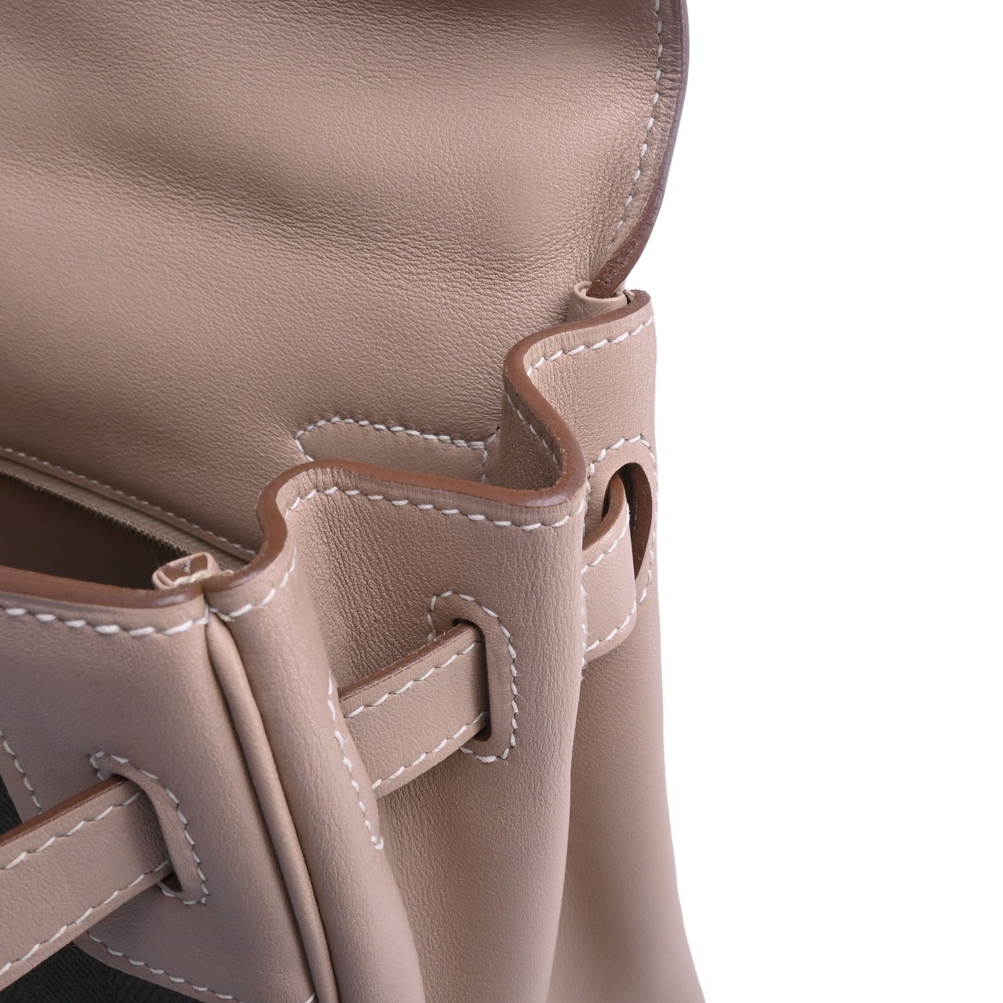HERMES ケリーアマゾン32 トワル ヴォ―スイフト アルジル カーキ マットシルバー金具 □P刻印