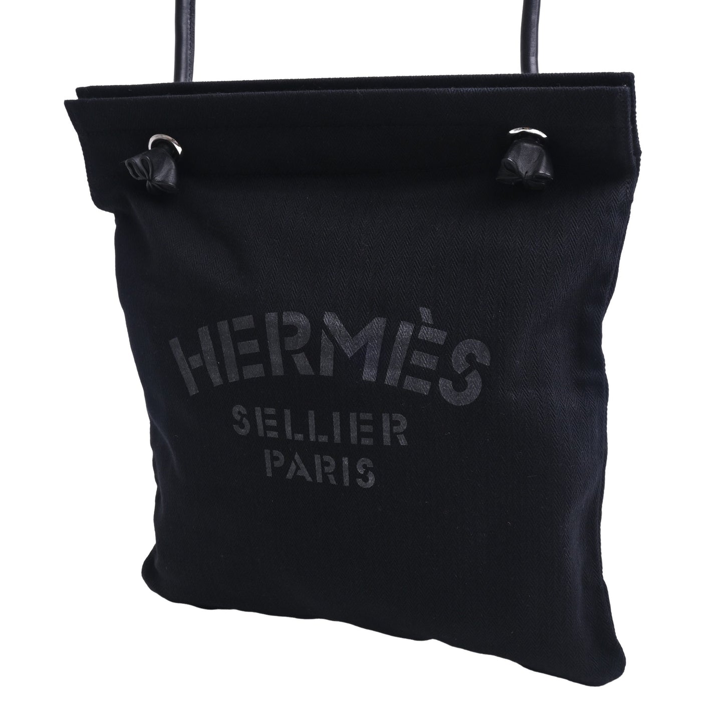 HERMES アリーヌMM トワルシェブロン 黒 ◻︎P刻印