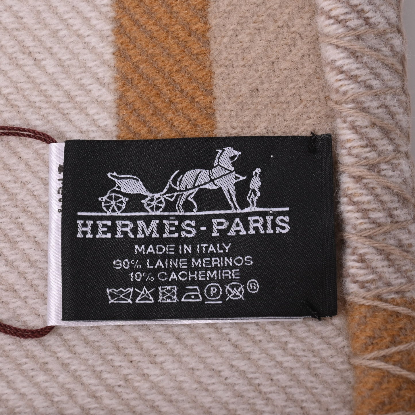 HERMES アヴァロン 毛 カシミヤ ベージュ