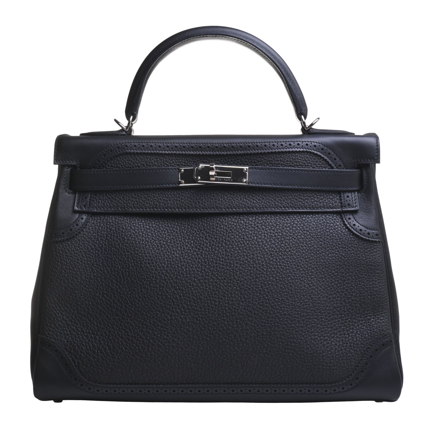 HERMES ケリー32ギリーズ トゴ ヴォースイフト 黒 SS T刻印