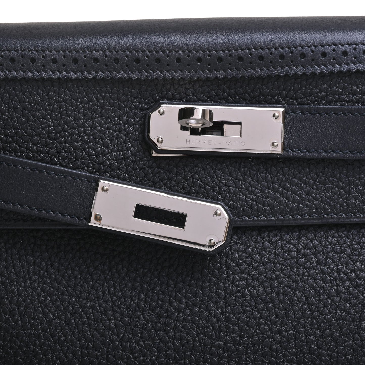 HERMES ケリー32ギリーズ トゴ ヴォースイフト 黒 SS T刻印