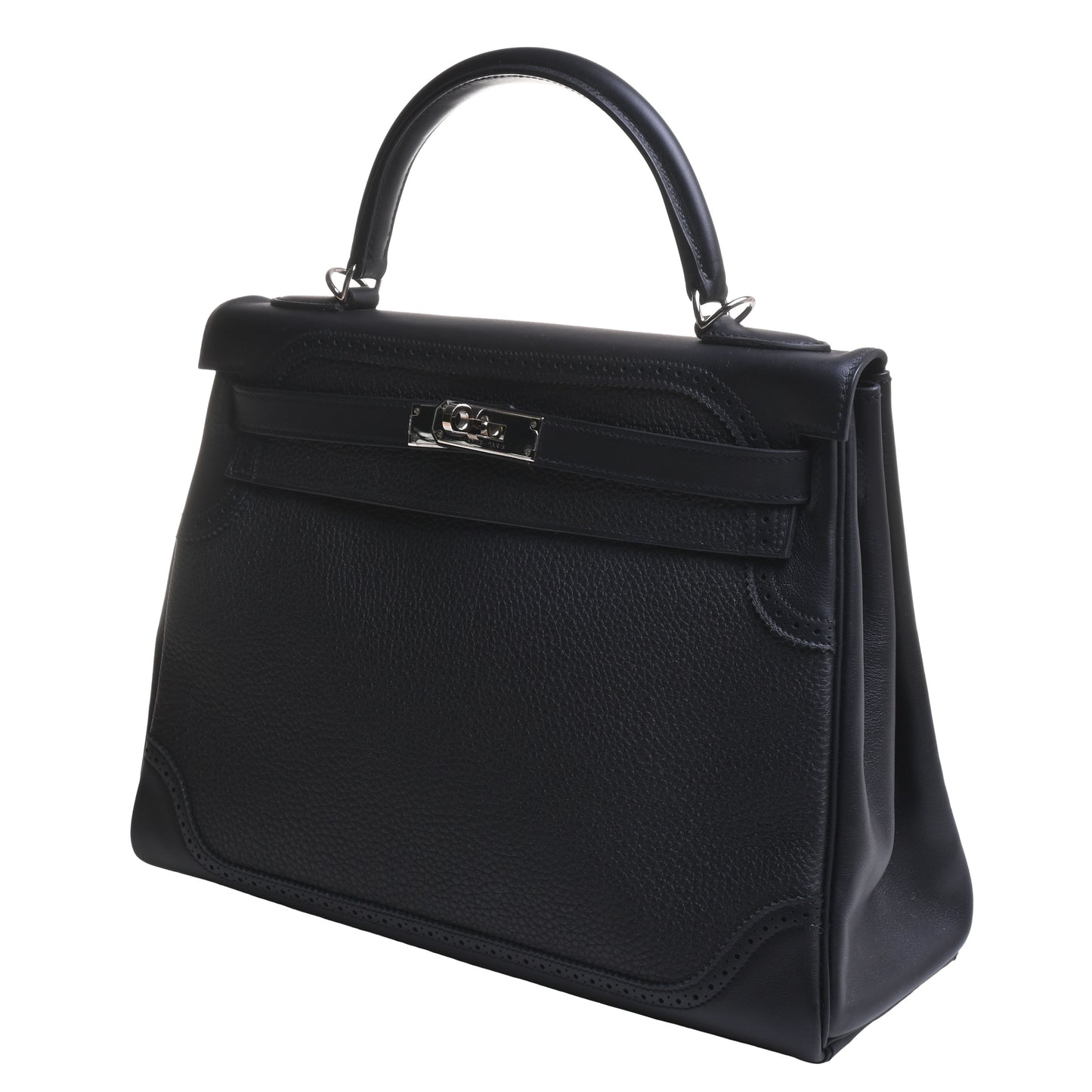 HERMES ケリー32ギリーズ トゴ ヴォースイフト 黒 SS T刻印
