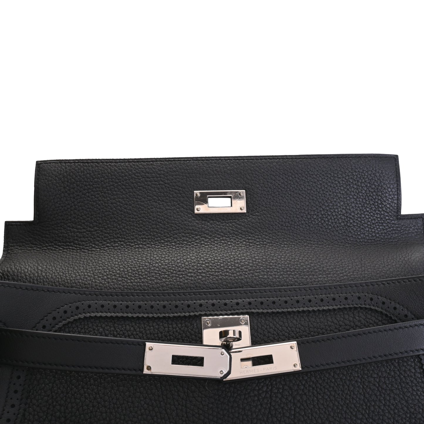 HERMES ケリー32ギリーズ トゴ ヴォースイフト 黒 SS T刻印