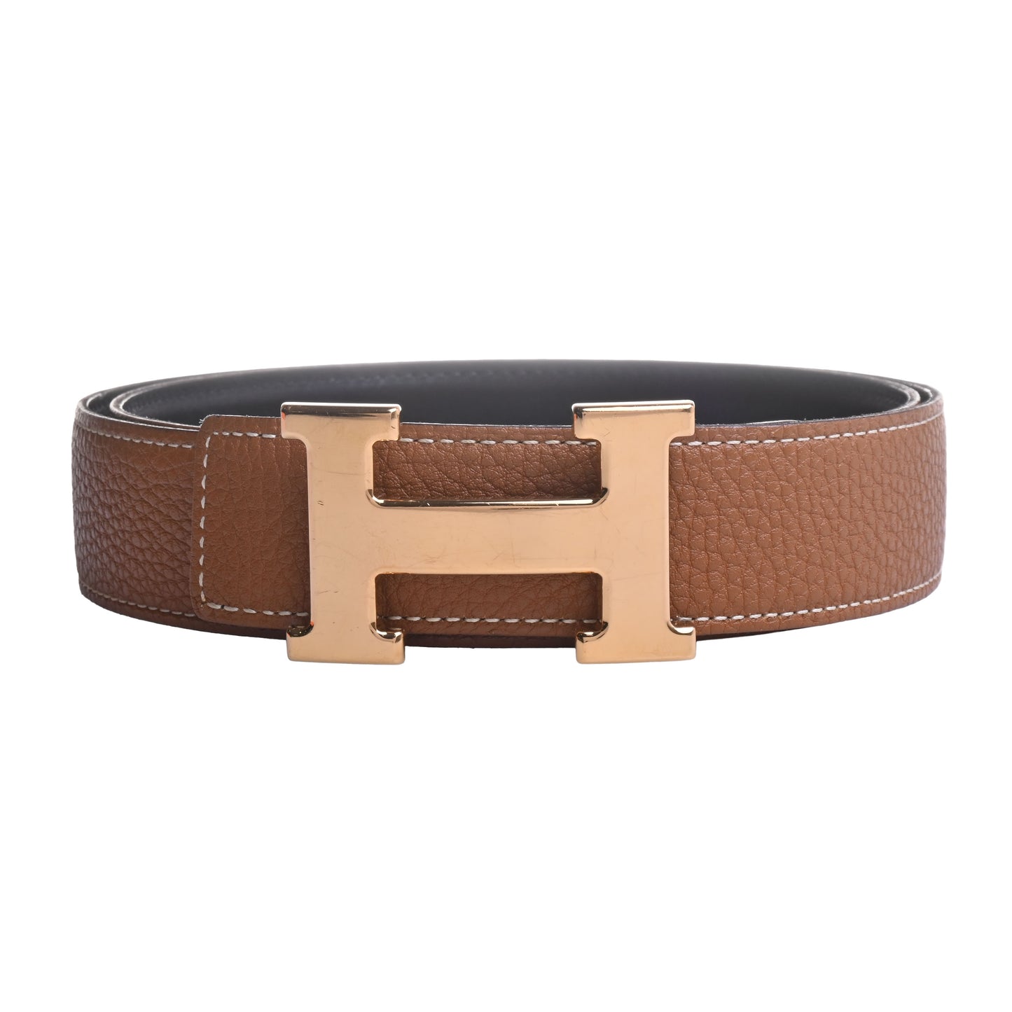 HERMES Hベルト85 トゴ ブラウン GP □I刻印