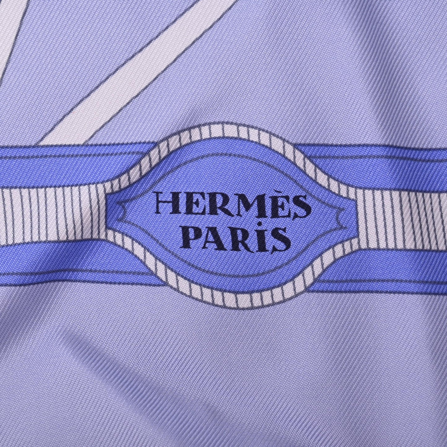 HERMES カレ90 パリの恋人たち シルク ブルー