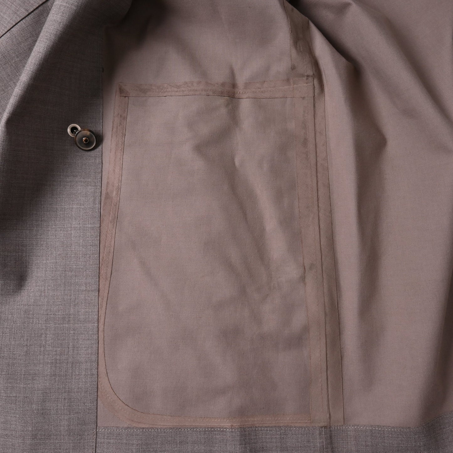 HERMES コート マッキントッシュ ウール グレー XS