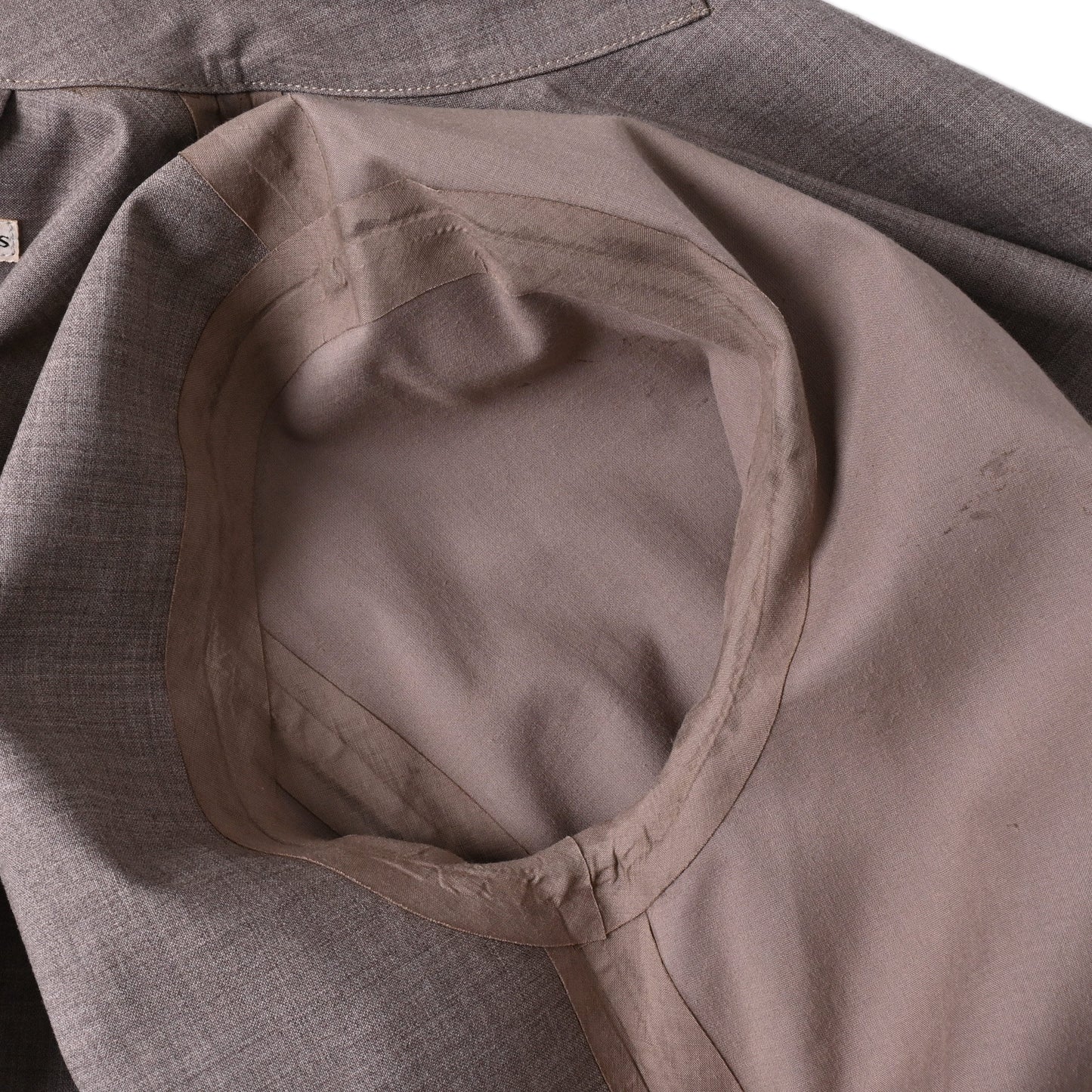 HERMES コート マッキントッシュ ウール グレー XS