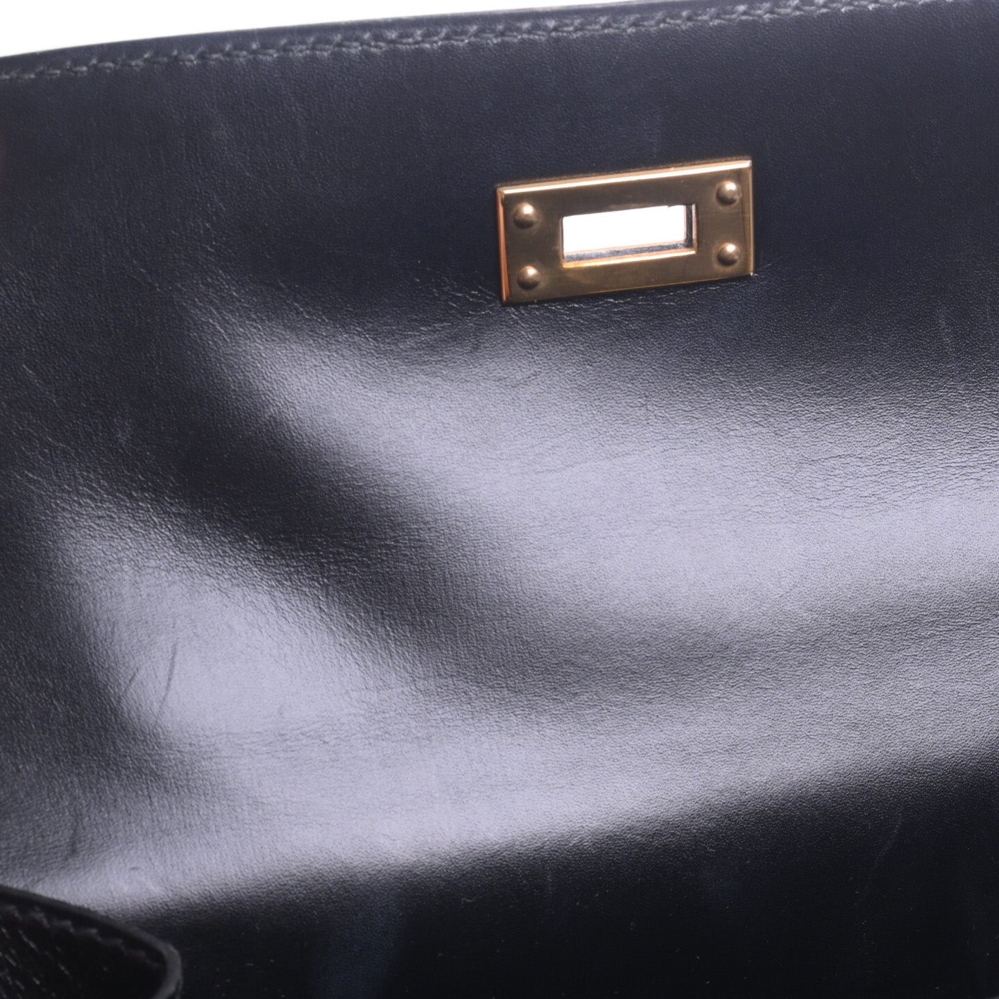 HERMES ミニケリー スタッズ ボックスカーフ 黒 GP 〇X刻印