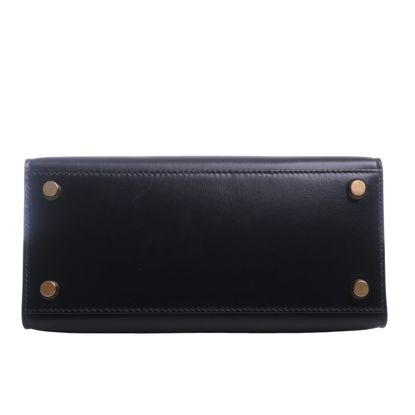 HERMES ミニケリー スタッズ ボックスカーフ 黒 GP 〇X刻印