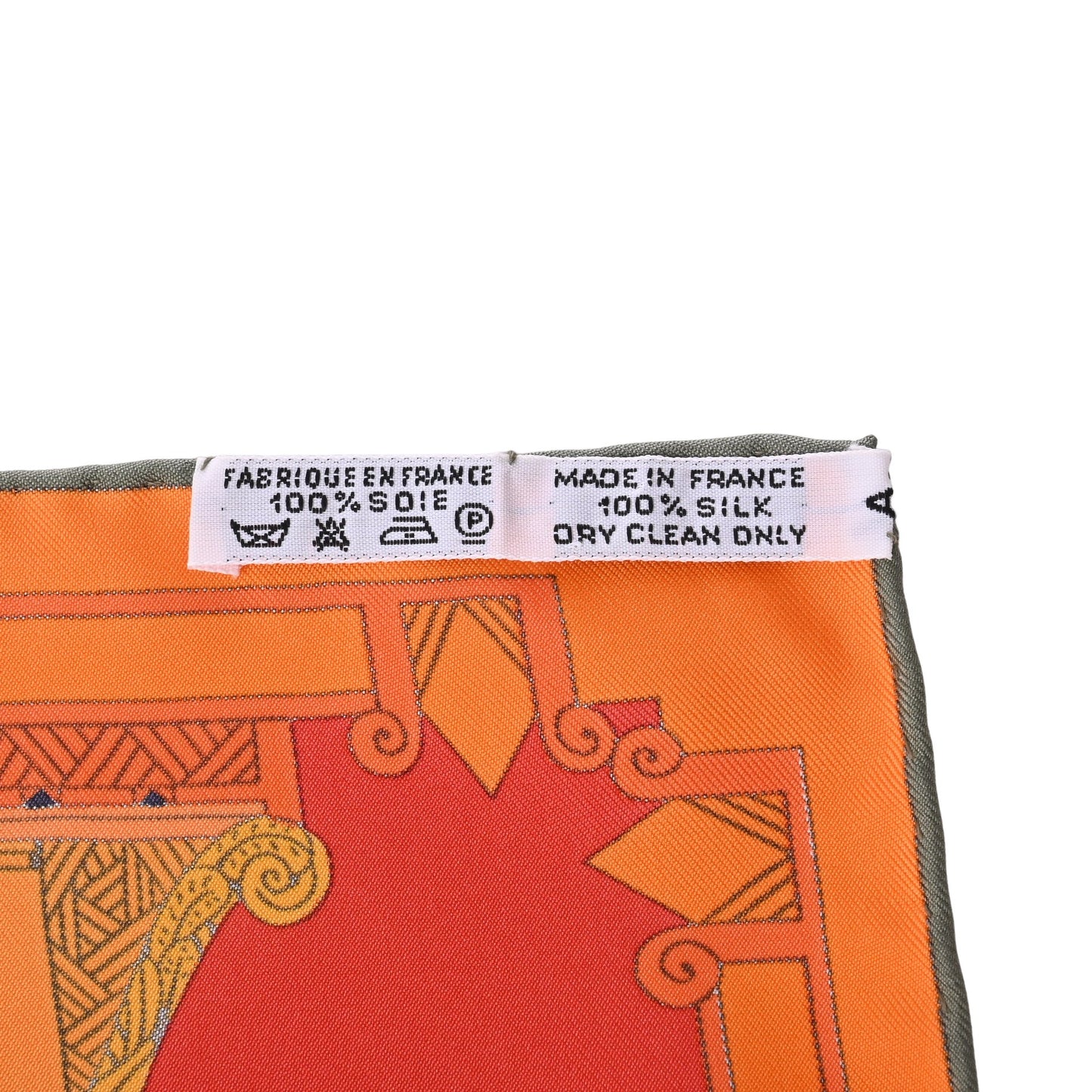 HERMES カレ90 天体と太陽 シルク オレンジ