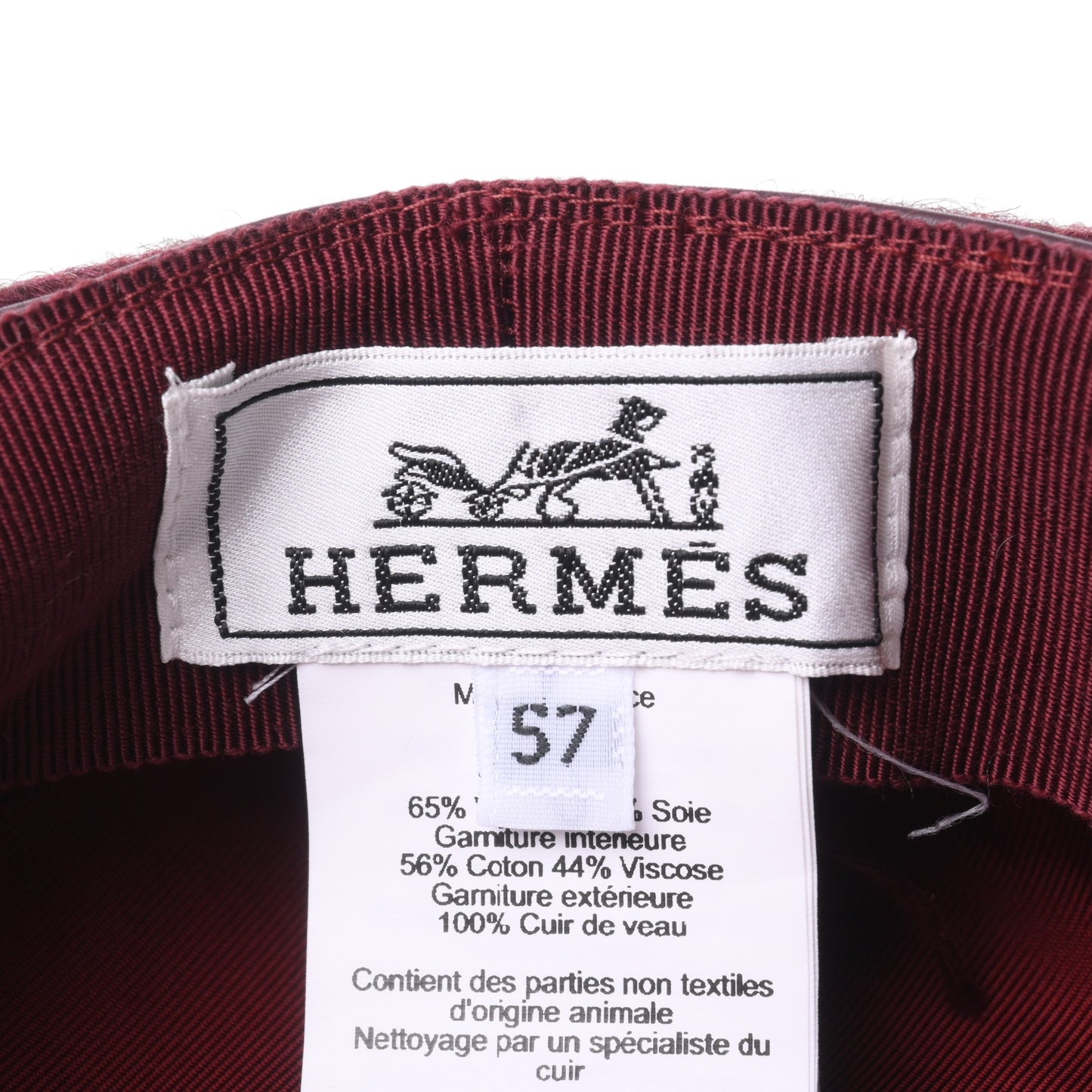HERMES キャスケット セリエ カシミヤ 赤 57