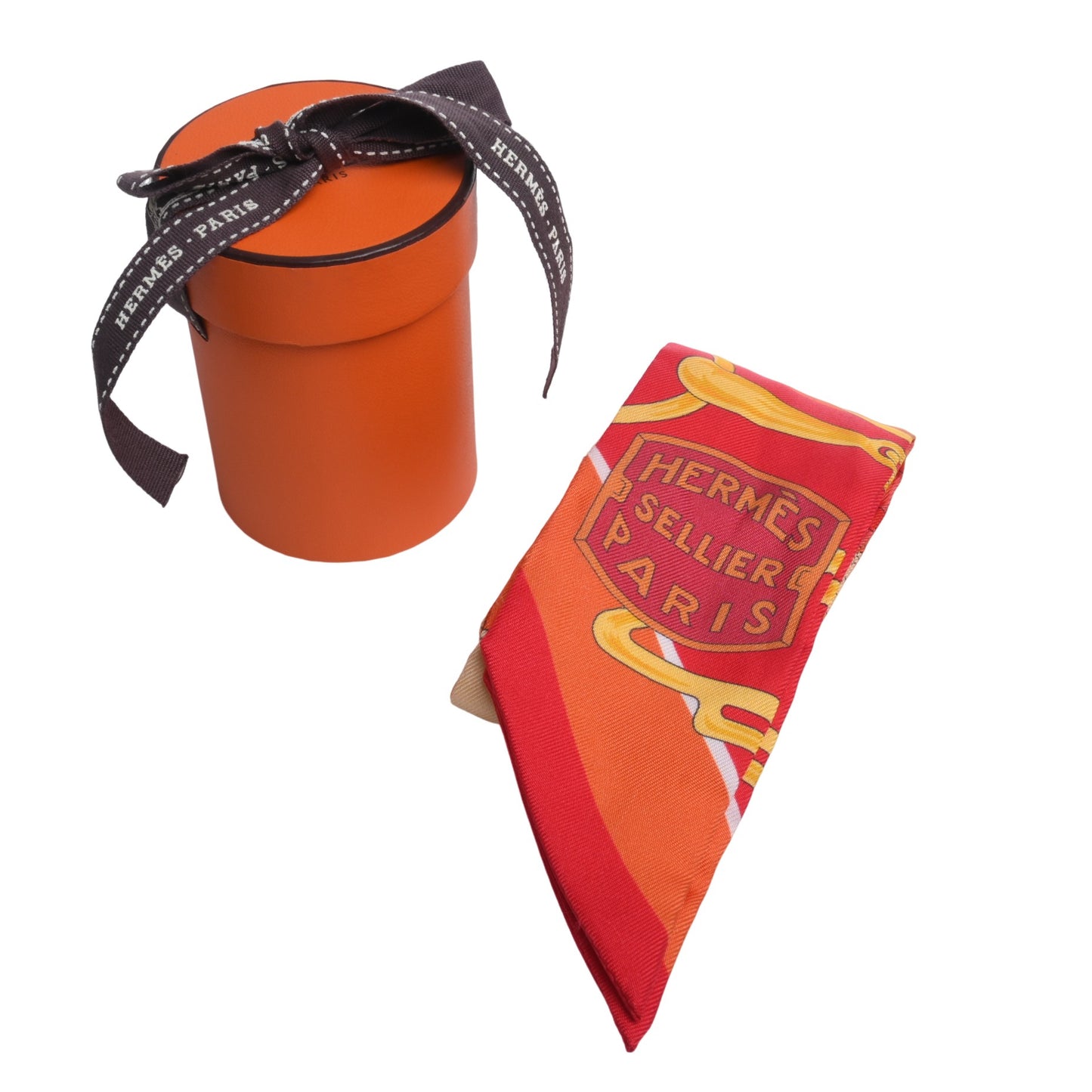 HERMES ツイリー タッタソール シルク オレンジ