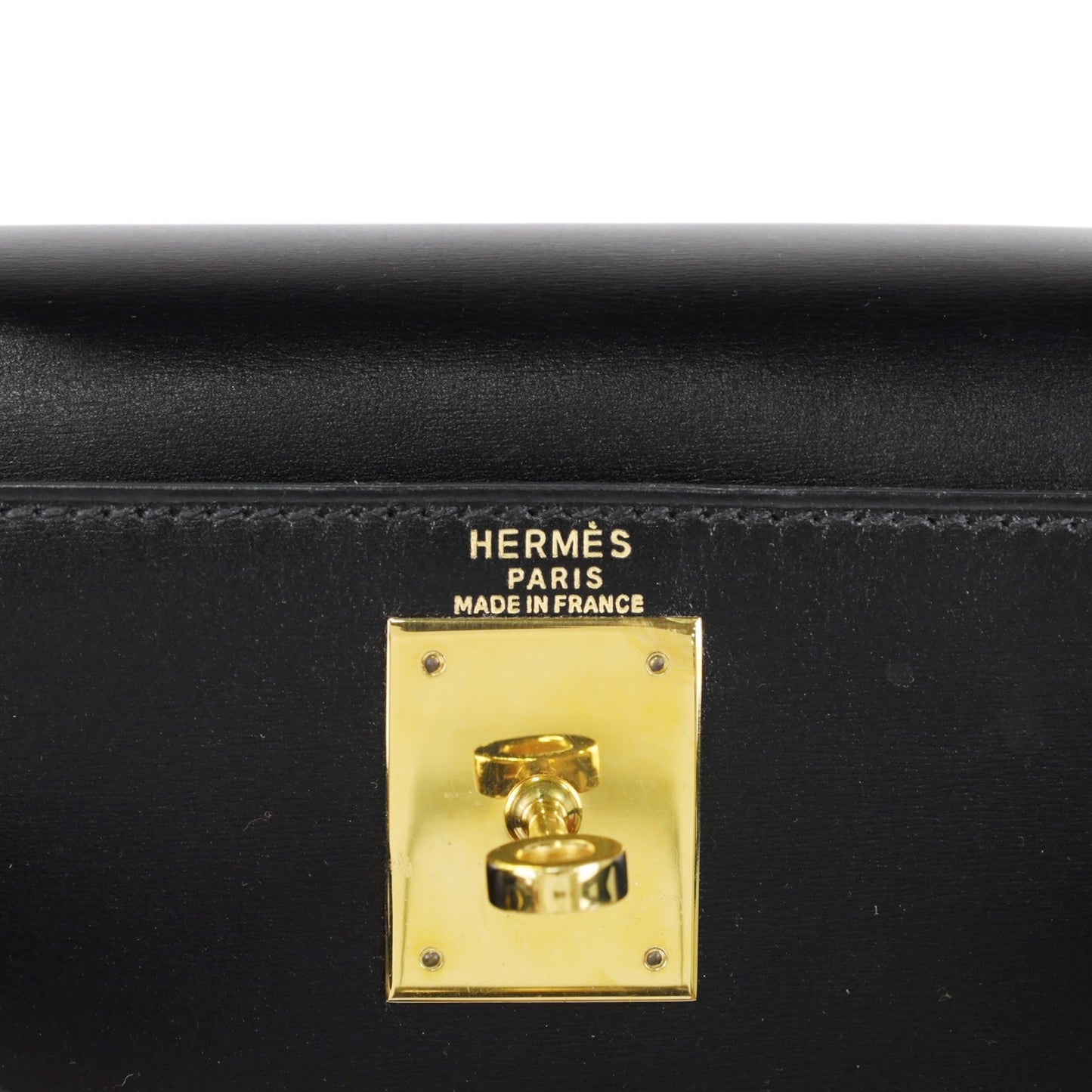 Kelly 28 Bicolor Double Material Box Calf Kushbell Black Green GP XV Engraved