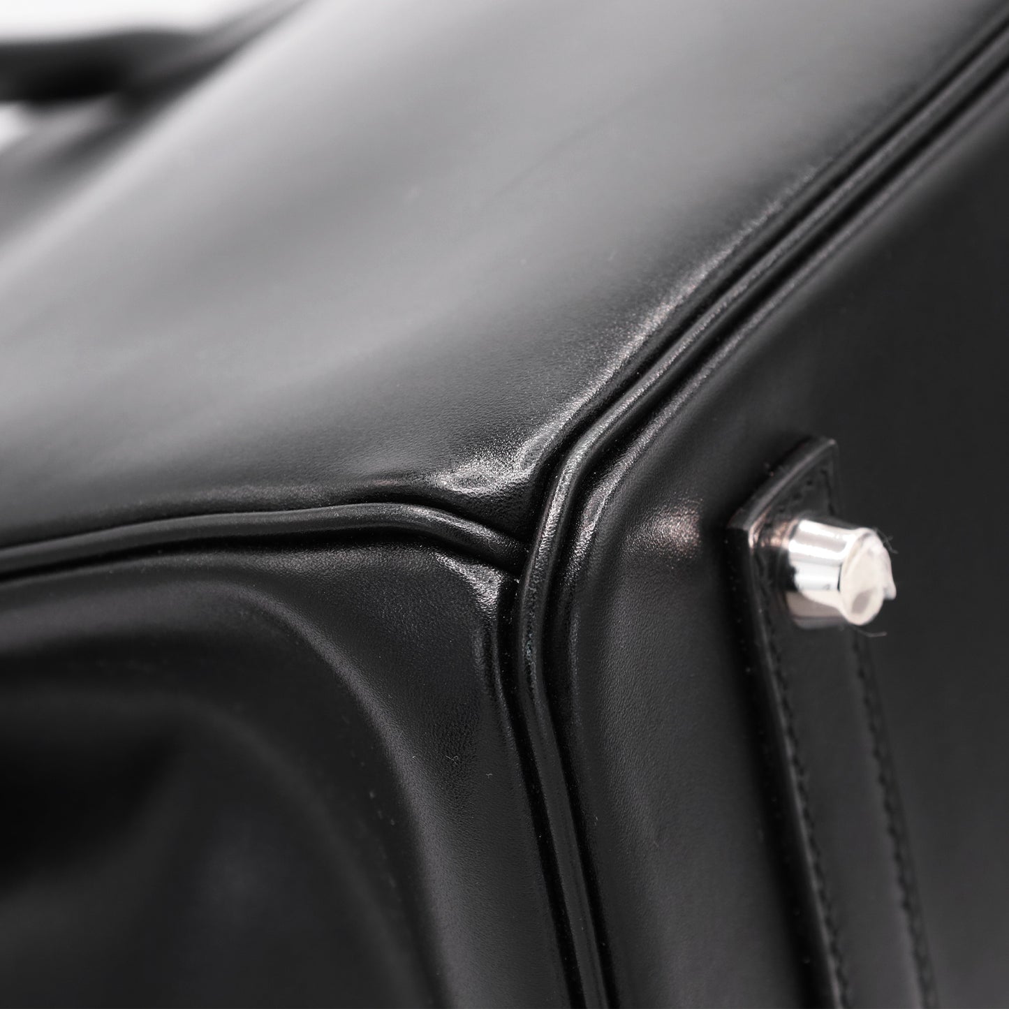 Birkin 35 Box Calf Black Giroche Metal Fittings □R Engraved
