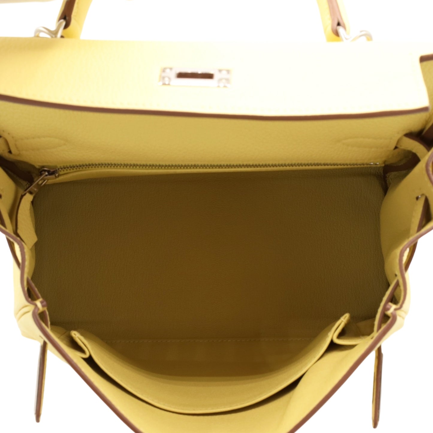 Kelly 25 Togo Jaune Pussant SS B engraved