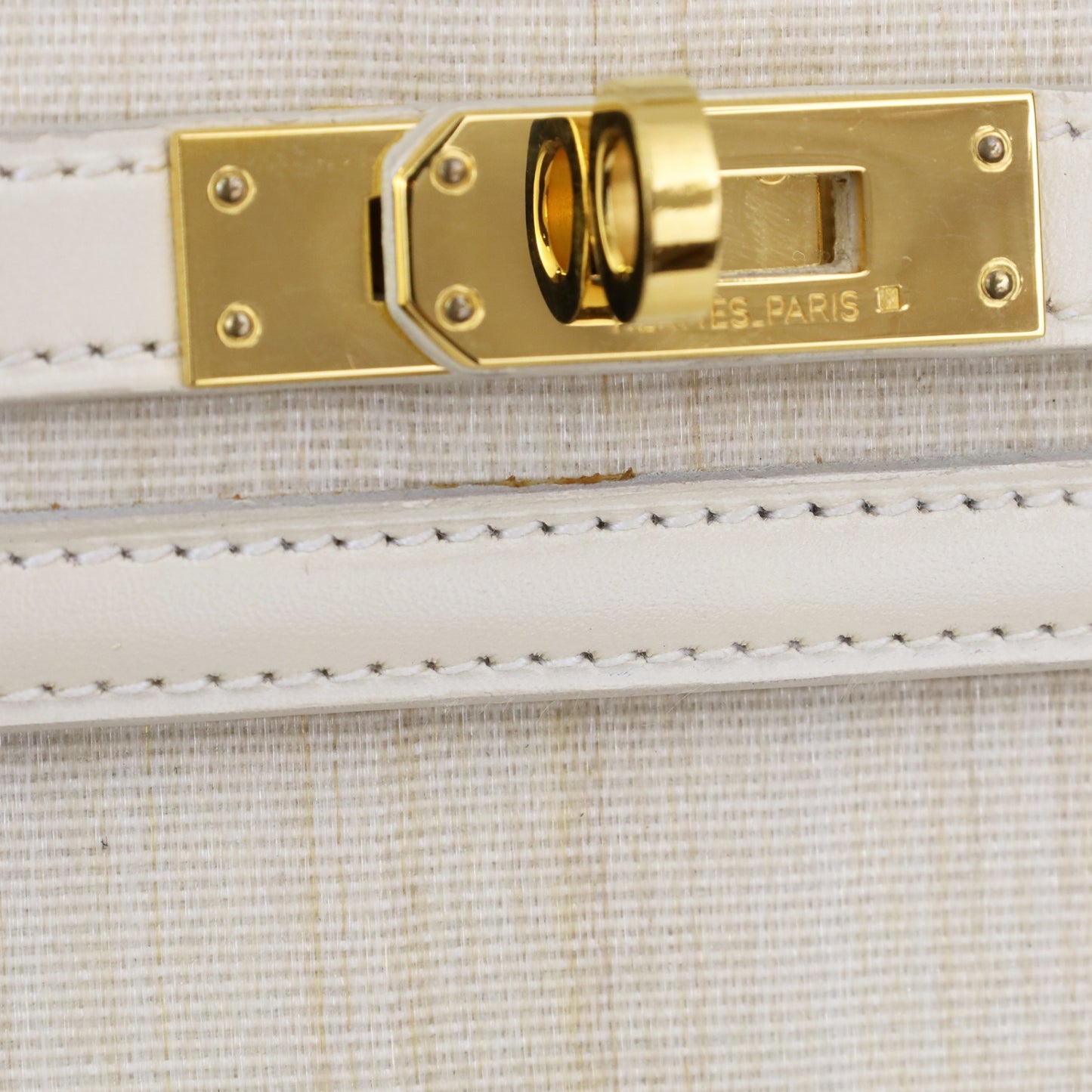 Mini Kelly Crinolan Box Calf Beige GP 〇V Engraved