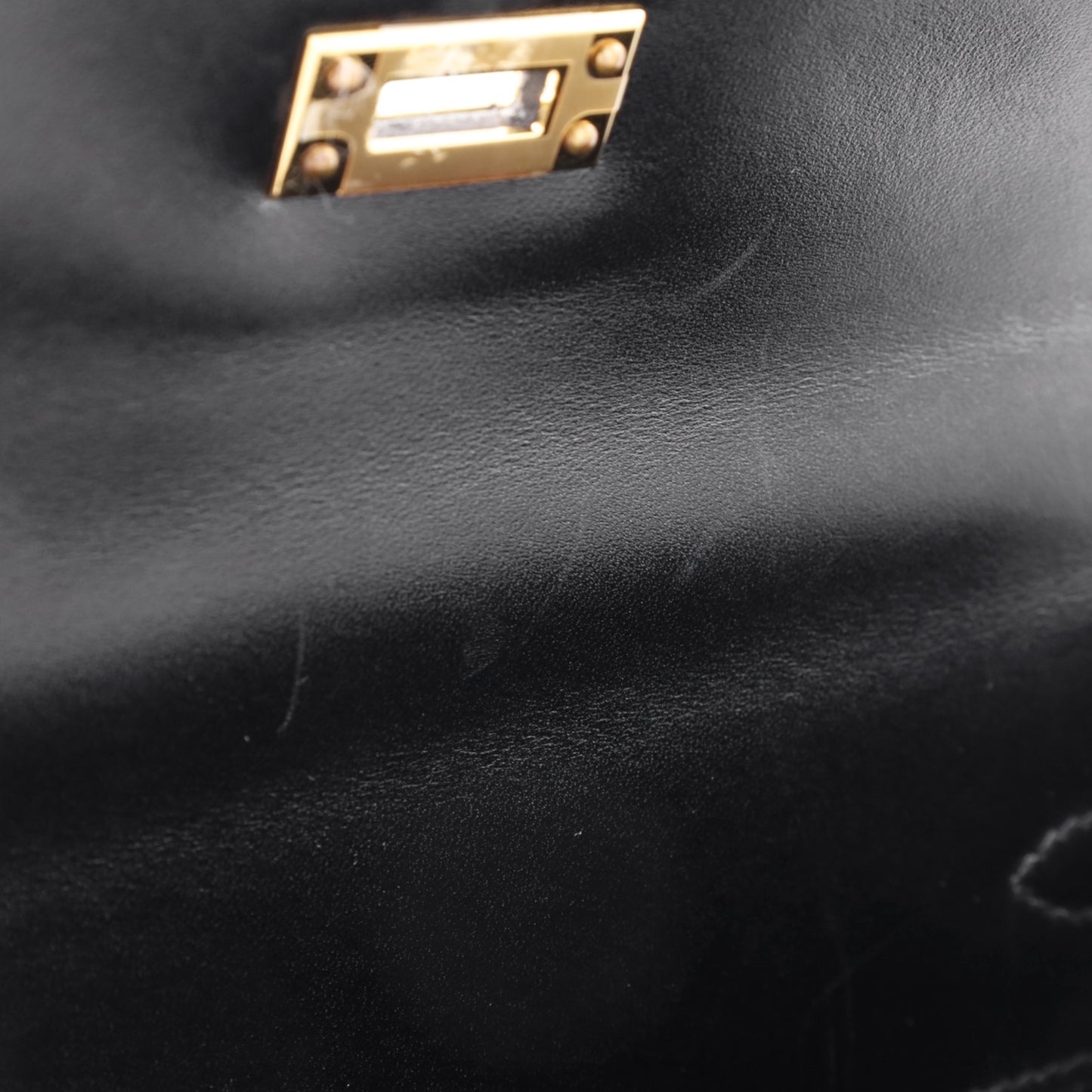 ケリー25 ボックスカーフ ブラック GP W刻印