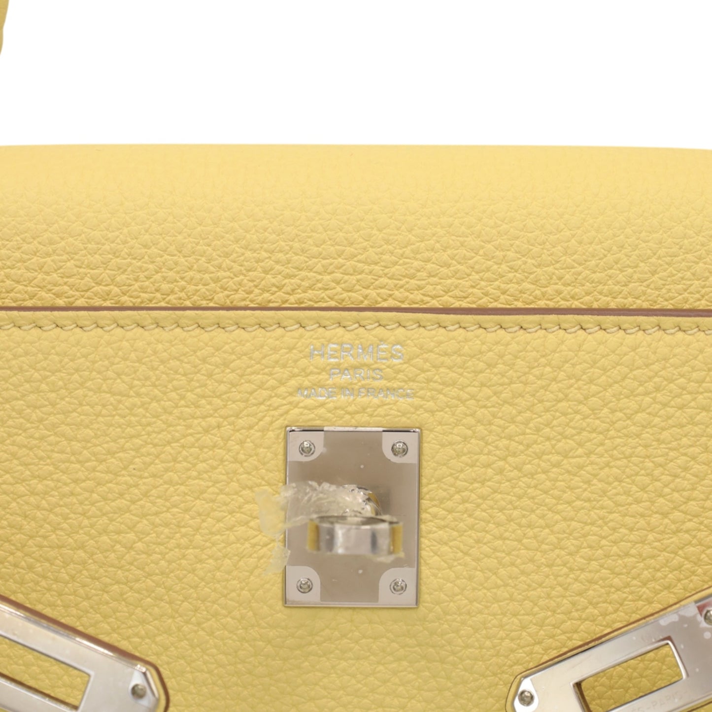 Kelly 25 Togo Jaune Pussant SS B engraved